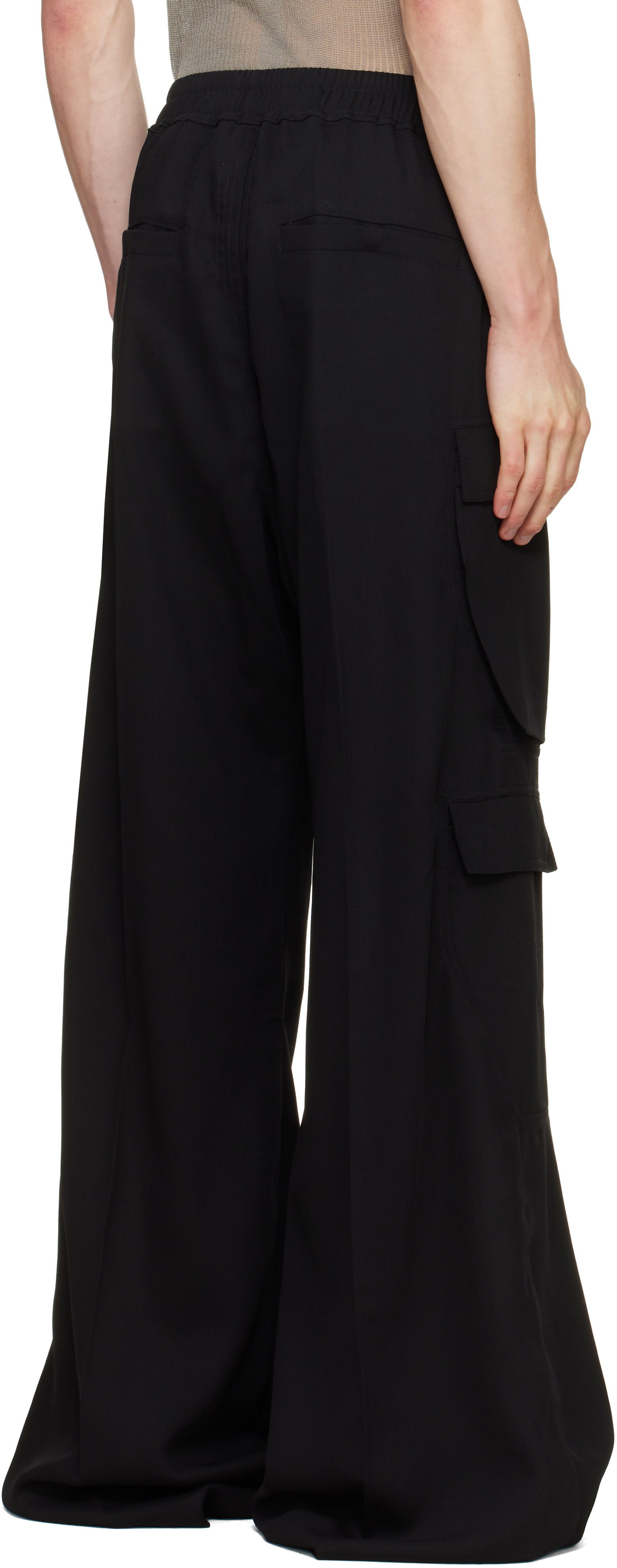 Rick Owens: Black Tower Cargobelas Cargo Pants | SSENSE