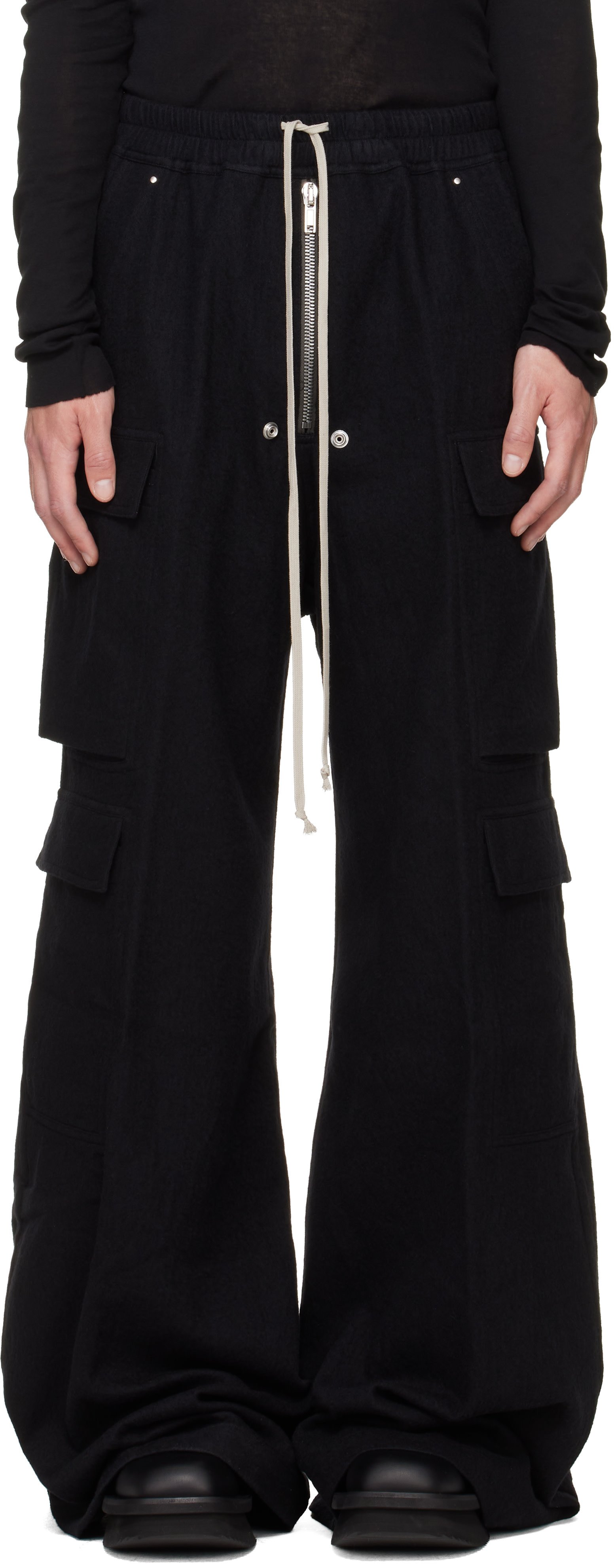 Rick Owens - ブラック Tower Cargobelas カーゴパンツ