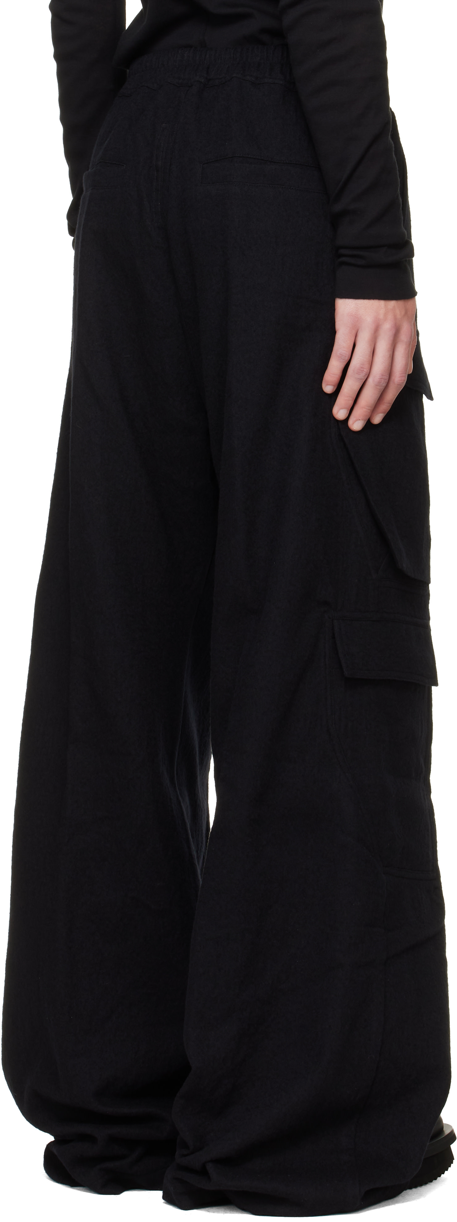 Rick Owens: Black Tower Cargobelas Cargo Pants | SSENSE
