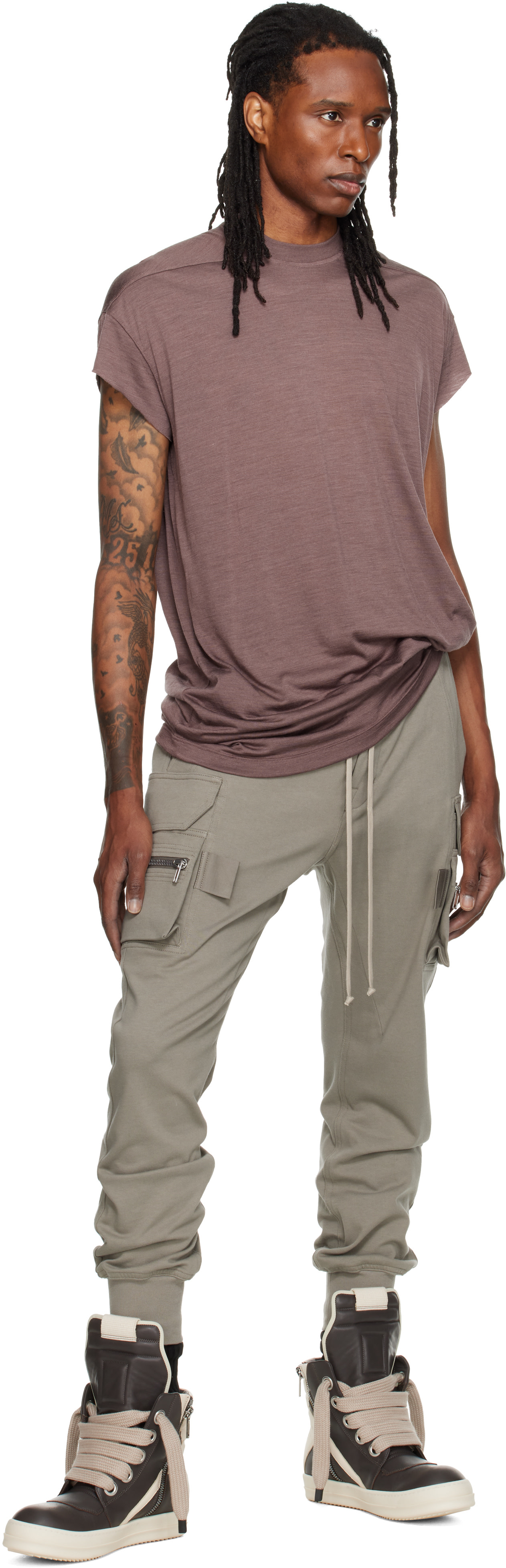 Rick Owens: Taupe Tower Mastodon Cargo Pants | SSENSE