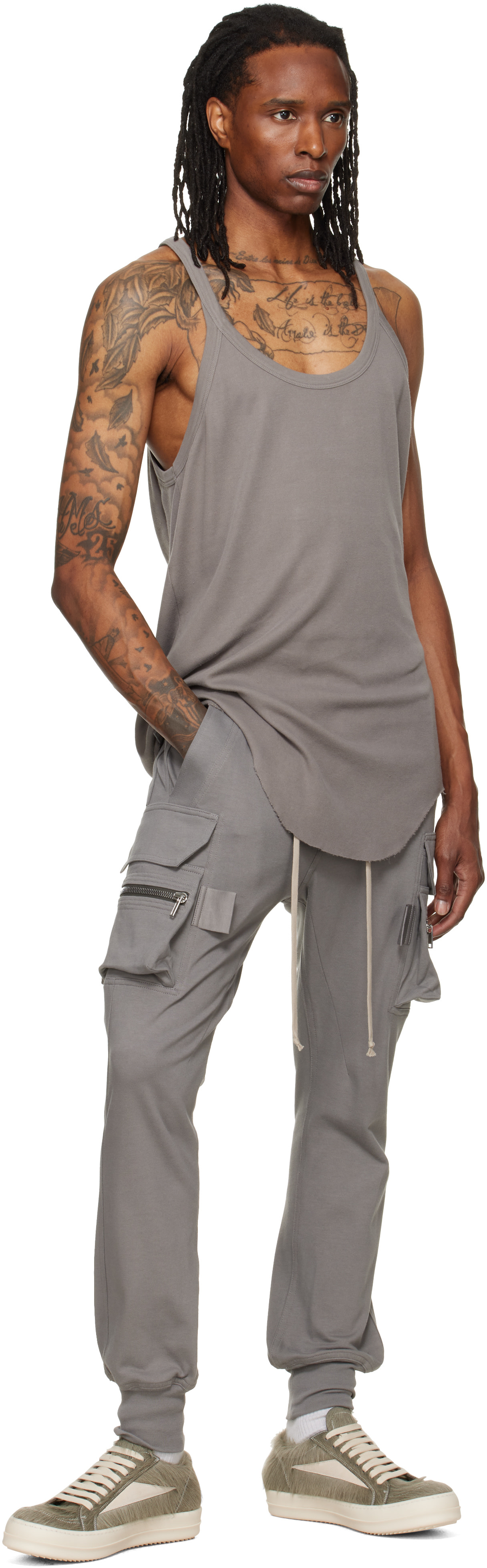 Rick Owens - Gray Tower Mastodon Cargo Pants