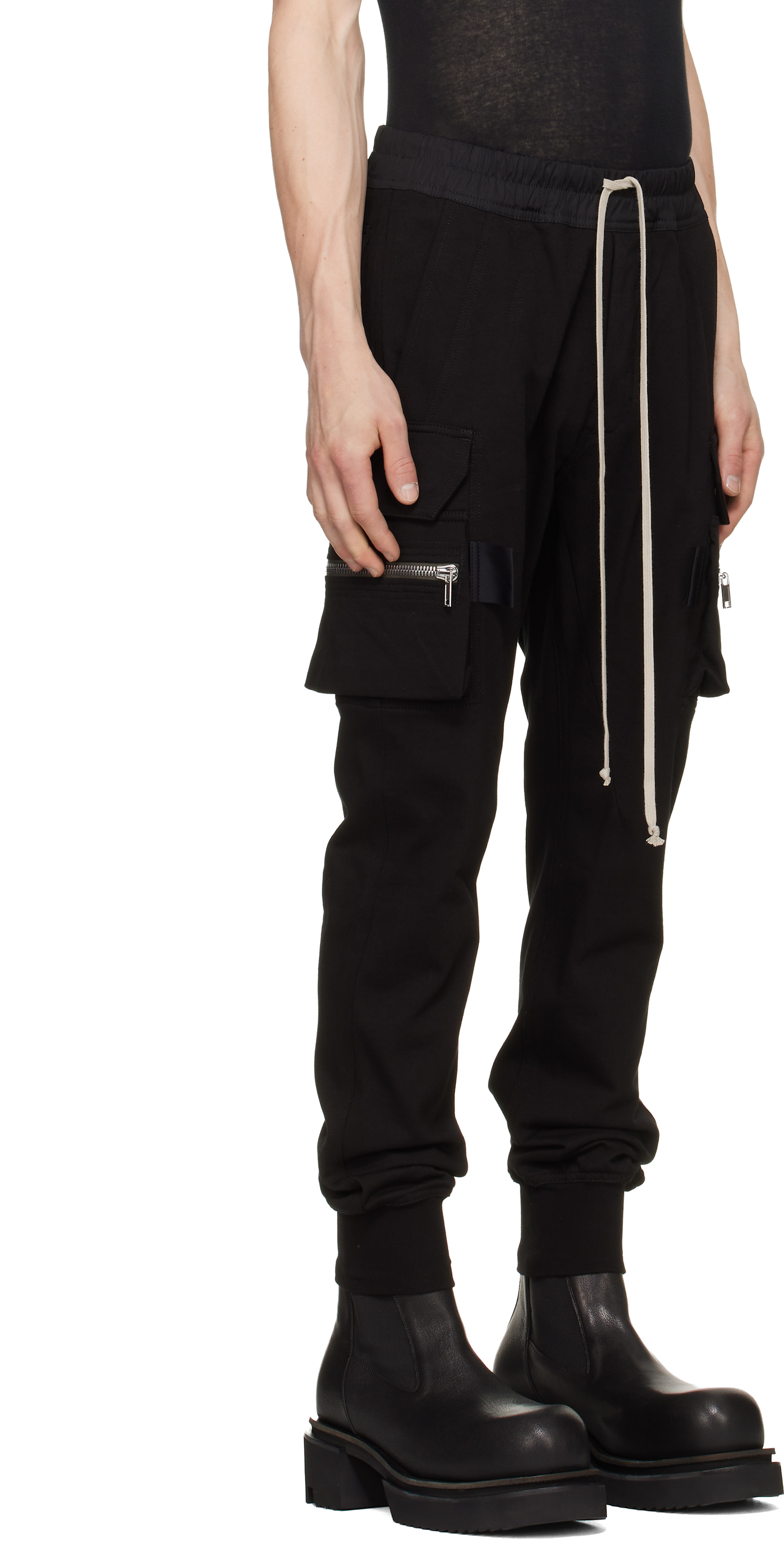 Rick Owens: Black Tower Mastodon Cargo Pants | SSENSE Singapore