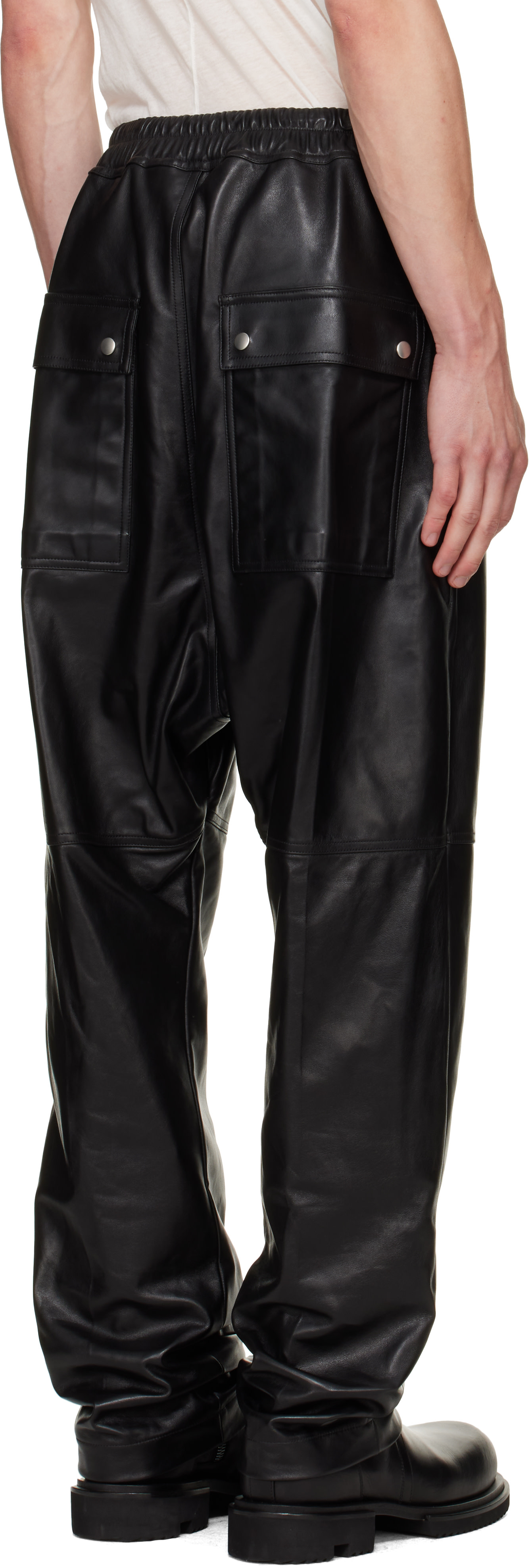 Rick Owens - ブラック Tower Bela レザーパンツ