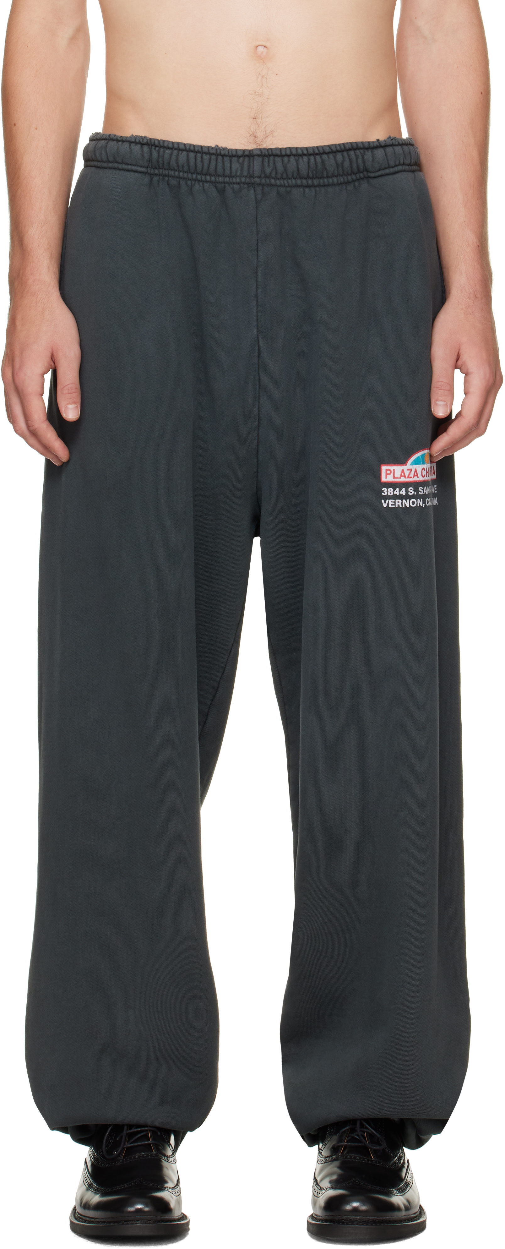 WILLY CHAVARRIA: Black 'Plaza Chavarria' Sweatpants | SSENSE