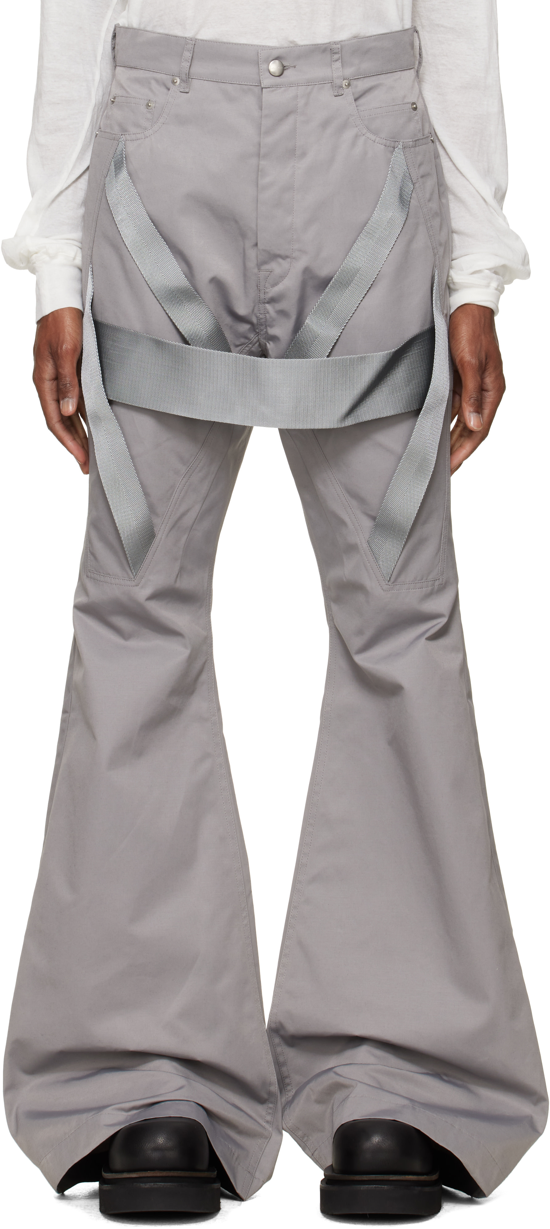 Rick Owens: グレー Tower Megastrapped Bolan ブーツカット