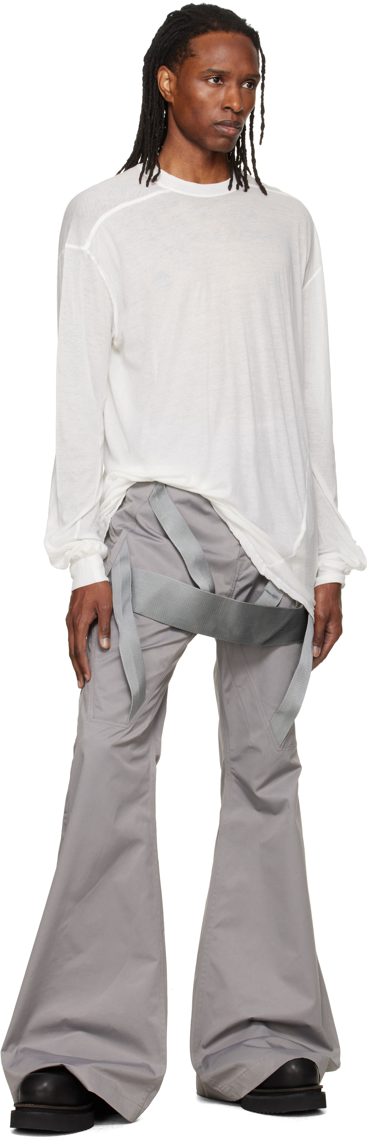 Rick Owens: グレー Tower Megastrapped Bolan ブーツカット