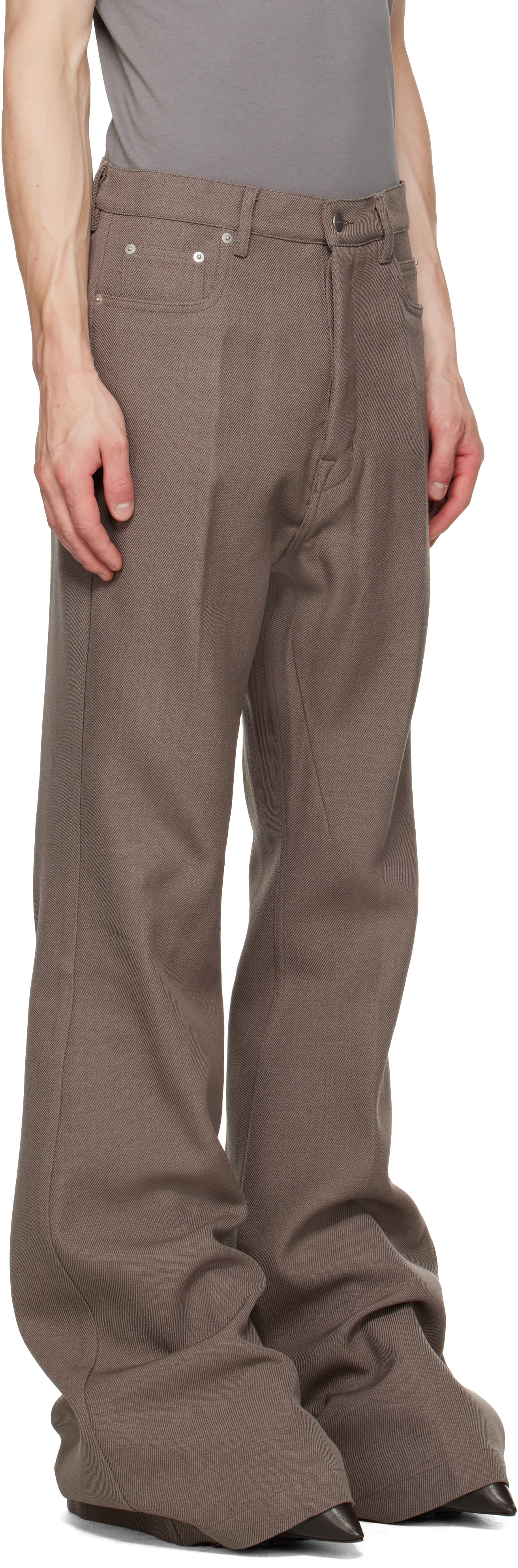 Rick Owens - Gray Tower Bolan Bootcut Trousers