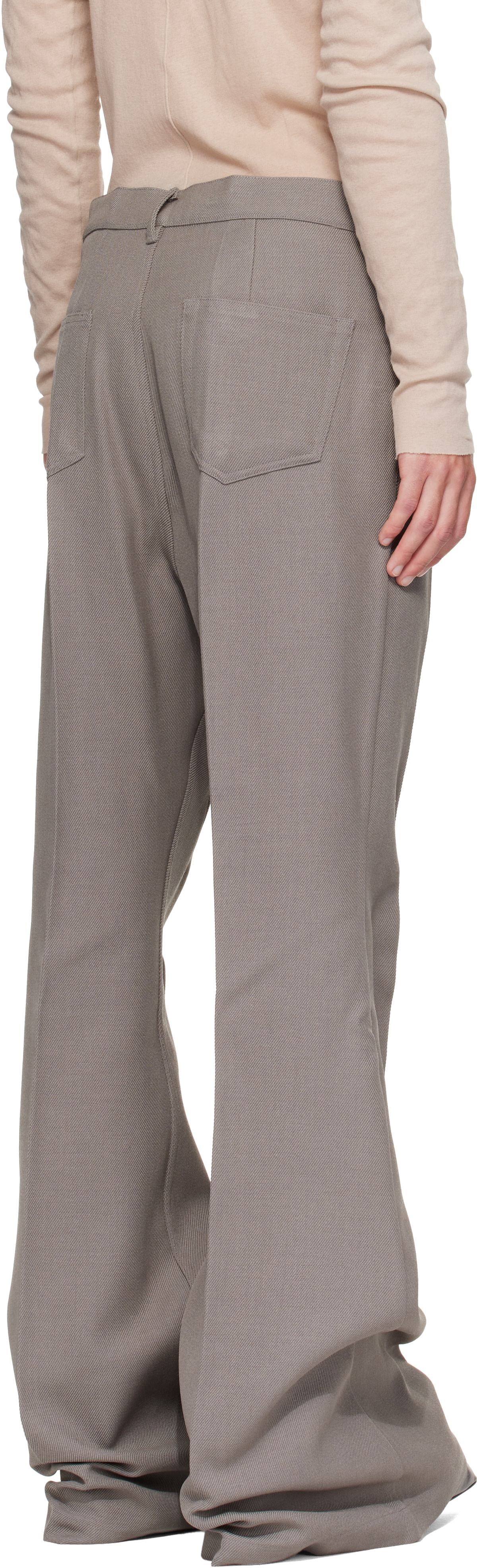 Rick Owens - Gray Tower Bolan Bootcut Trousers