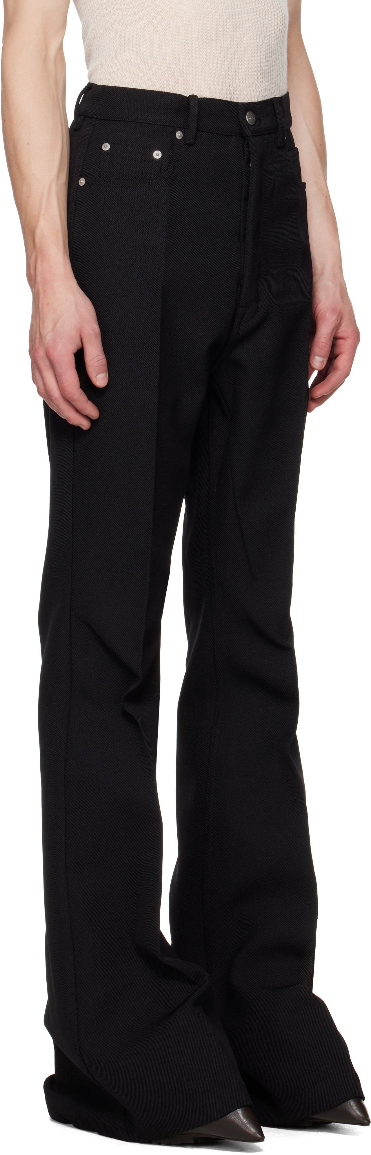 Rick Owens - Black Tower Bolan Bootcut Trousers