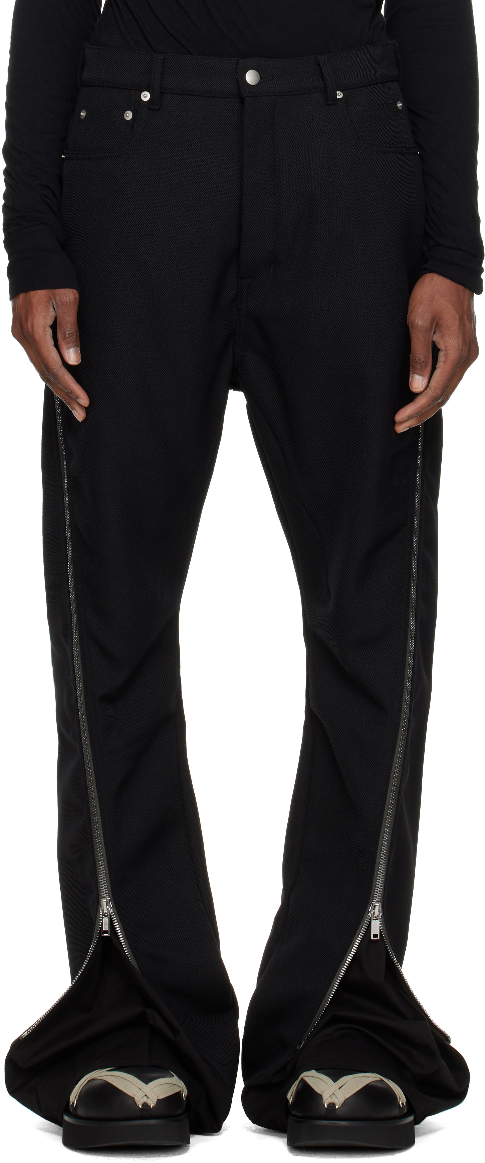 Rick Owens: Black Tower Bolan Banana Trousers | SSENSE