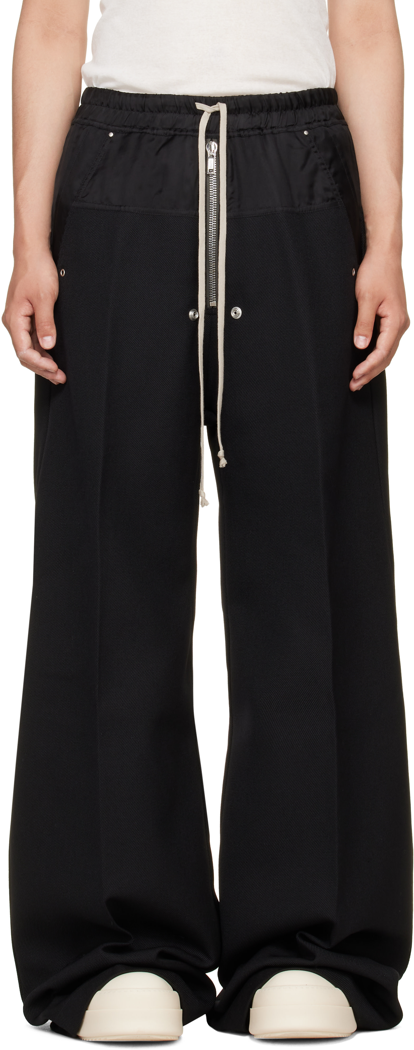 Rick Owens: Black Tower Wide Bela Trousers | SSENSE
