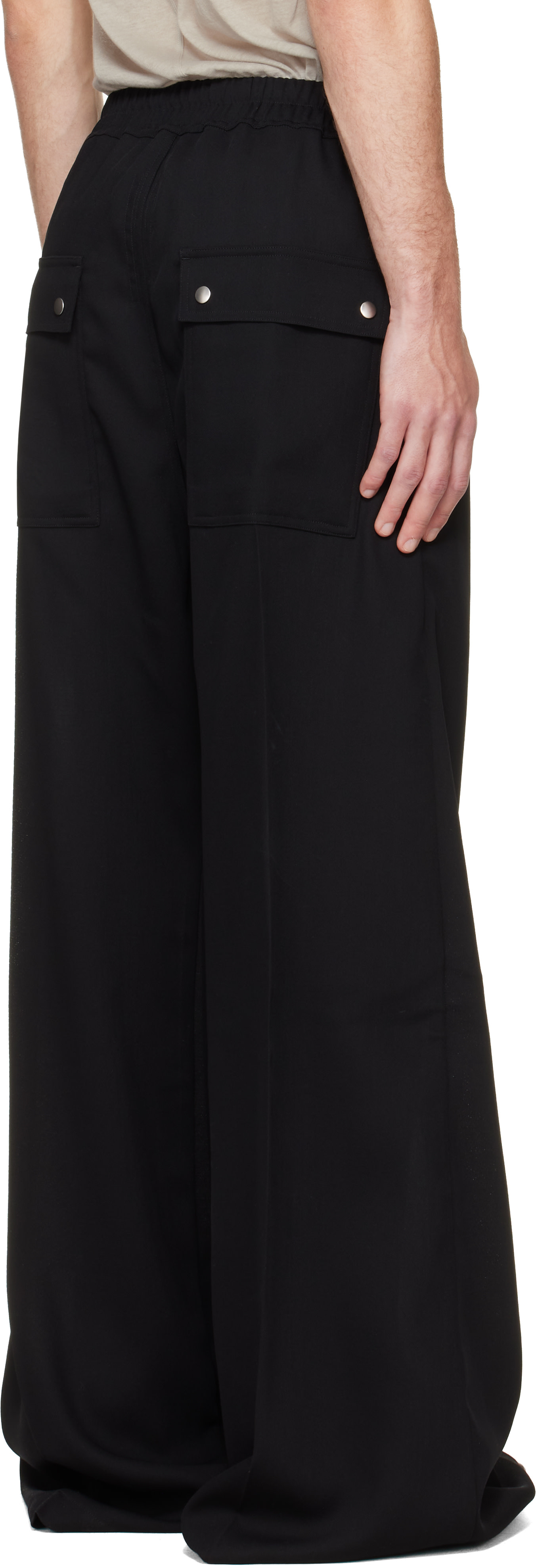 Rick Owens: Black Tower Wide Bela Trousers | SSENSE Canada