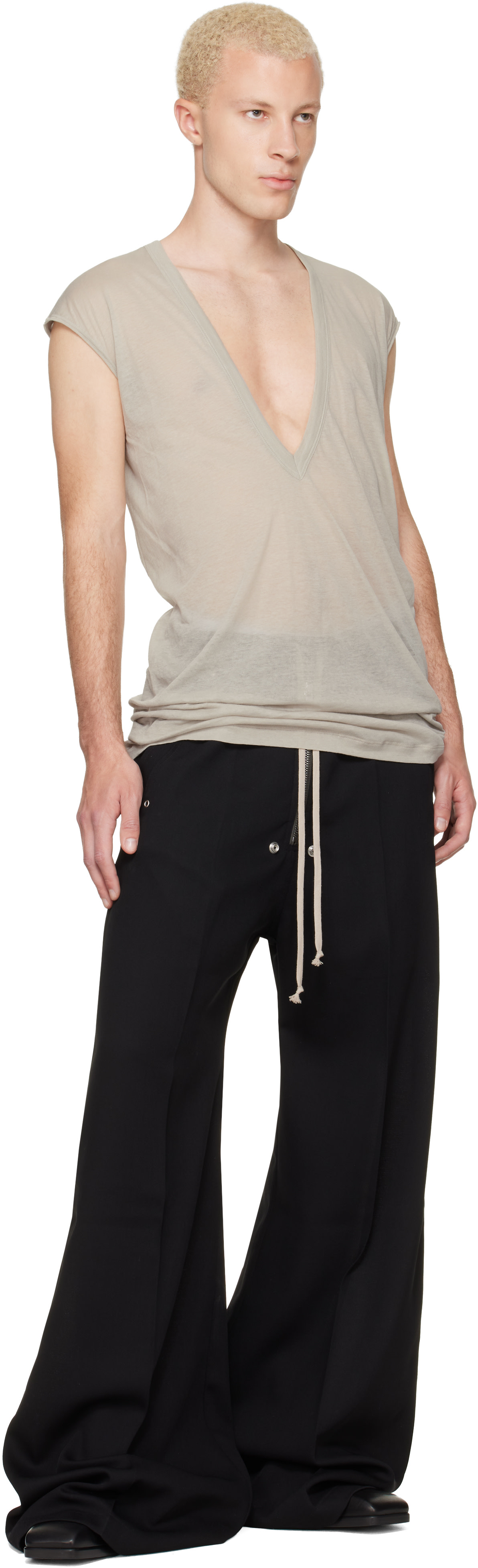 Rick Owens: Black Tower Wide Bela Trousers | SSENSE