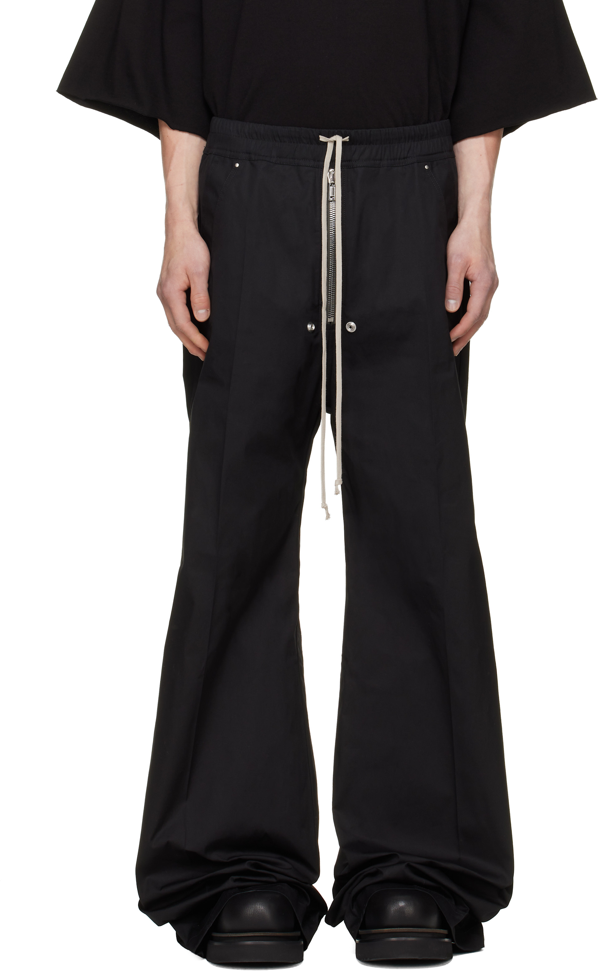 Rick Owens: Black Tower Wide Bela Trousers | SSENSE