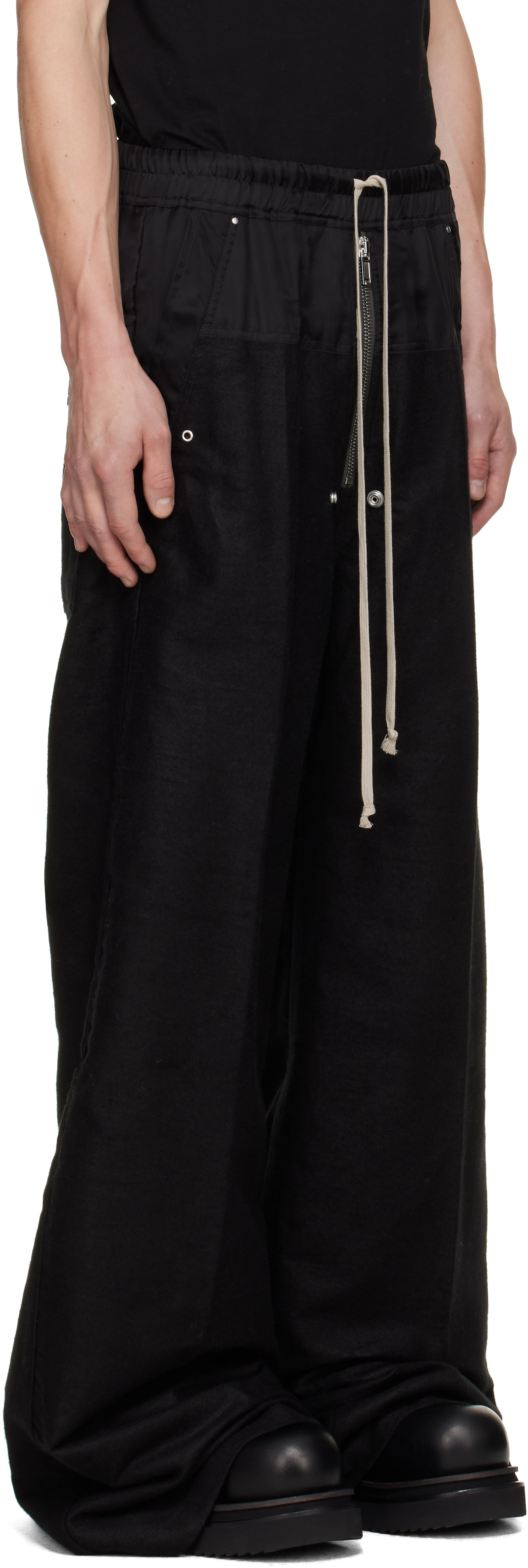 Rick Owens - 블랙 타워 와이드 벨라 슬랙스