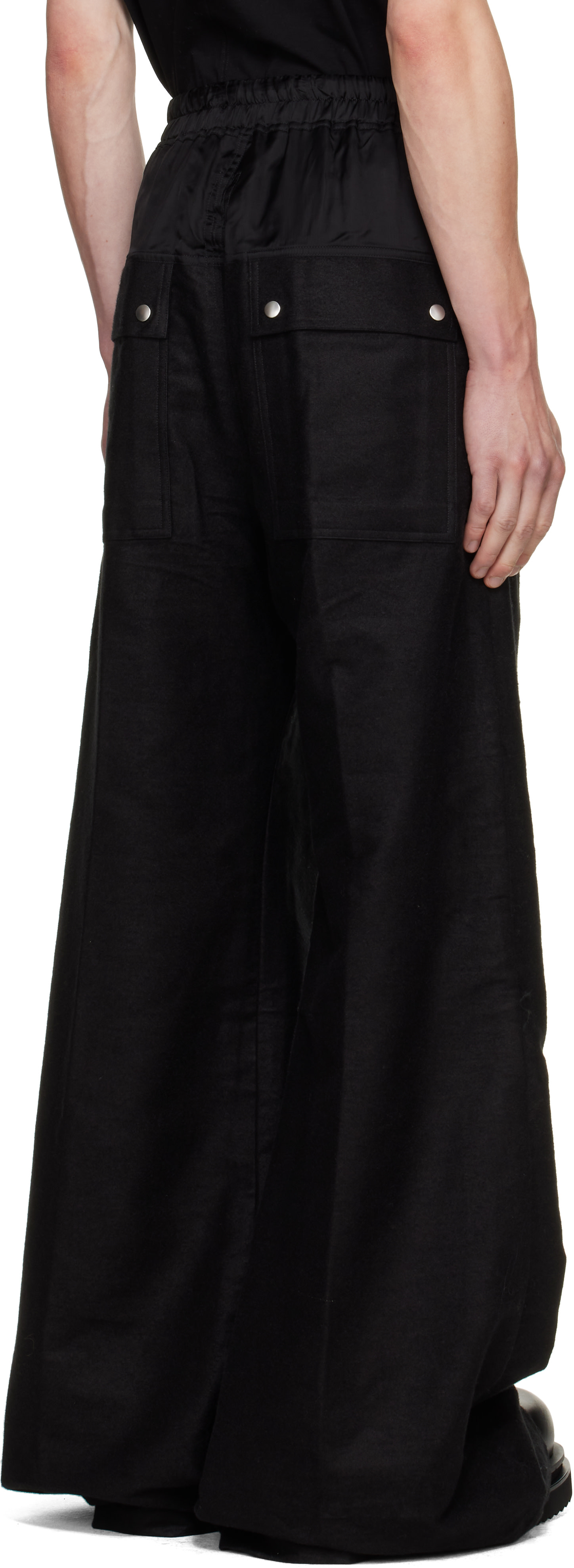 Rick Owens - 블랙 타워 와이드 벨라 슬랙스