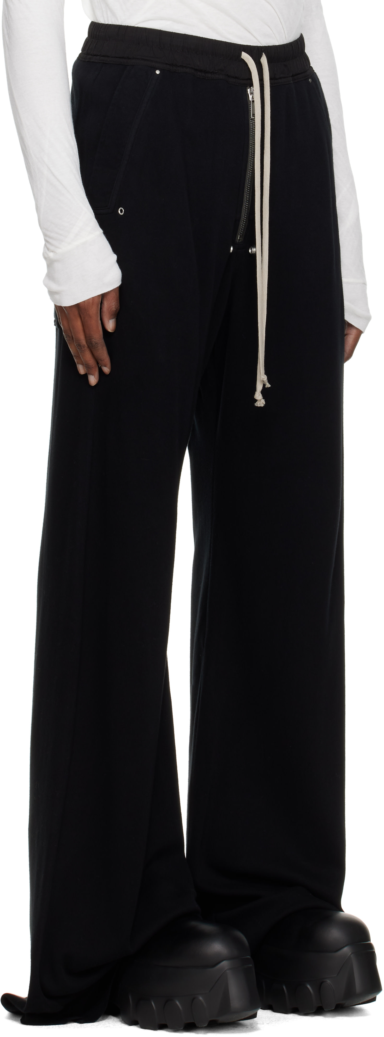 Rick Owens: Black Tower Wide Bela Trousers | SSENSE