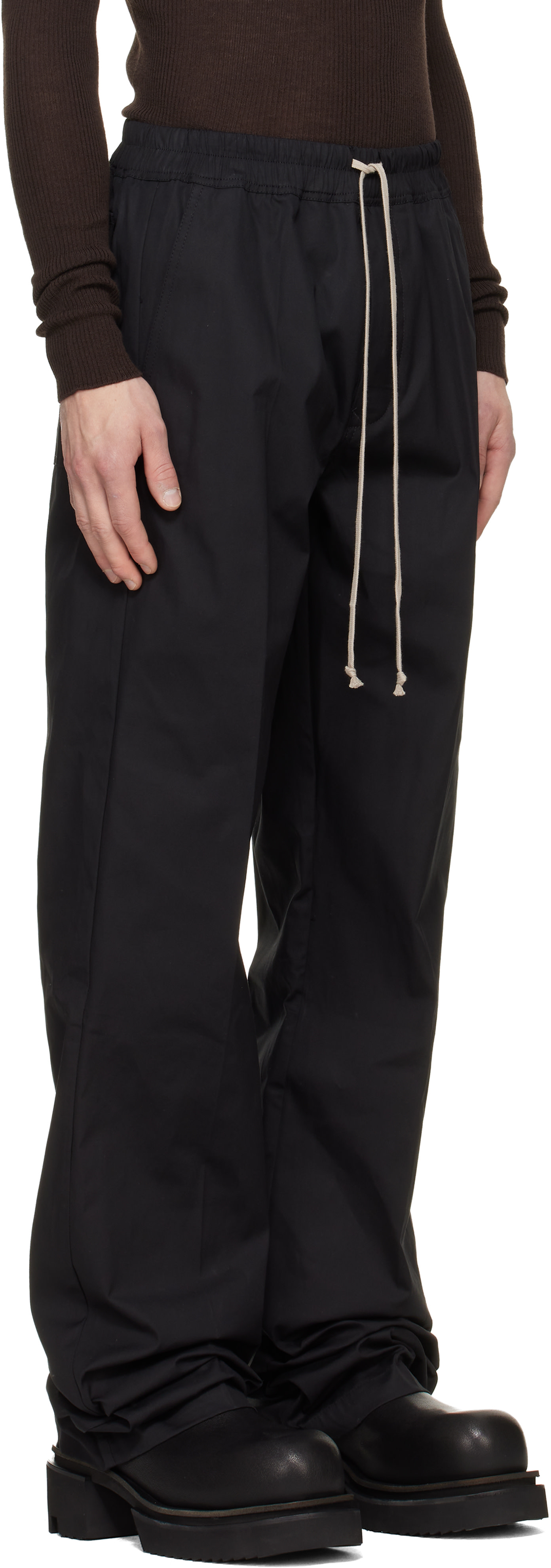 Rick Owens: ブラック Tower Dietrich ドローストリング パンツ