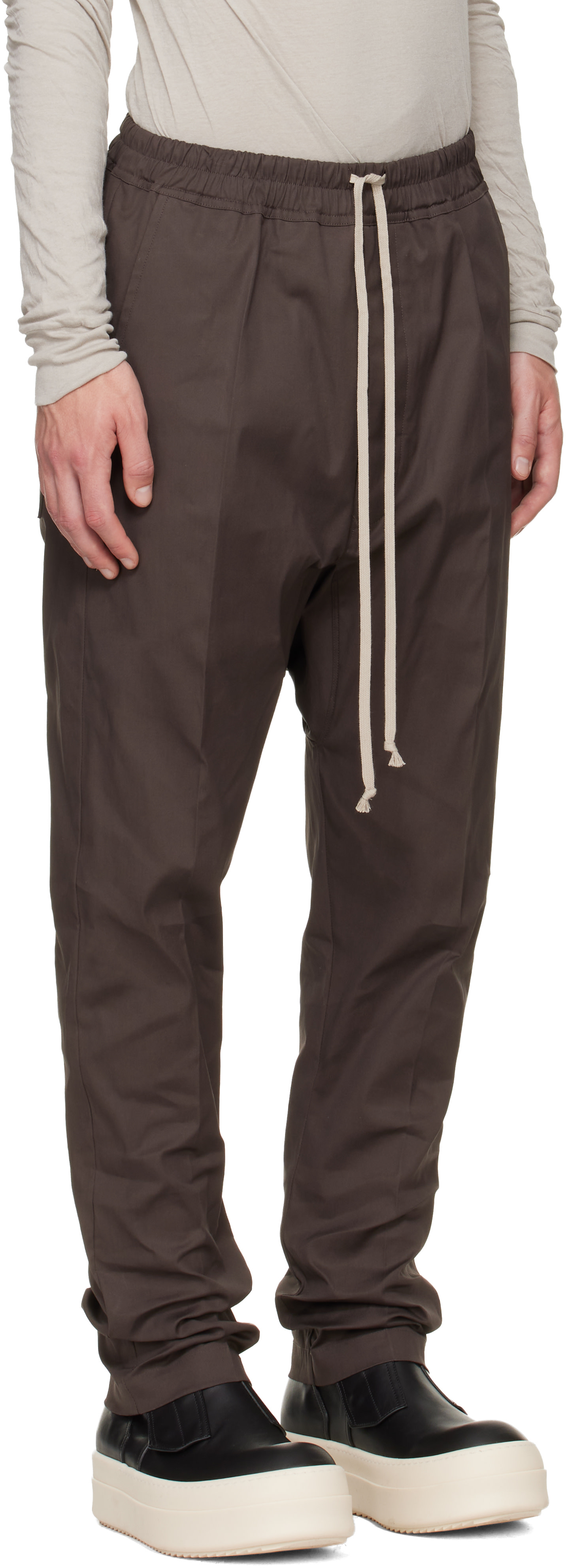 Rick Owens - グレー Tower Drawstring Long トラウザーズ