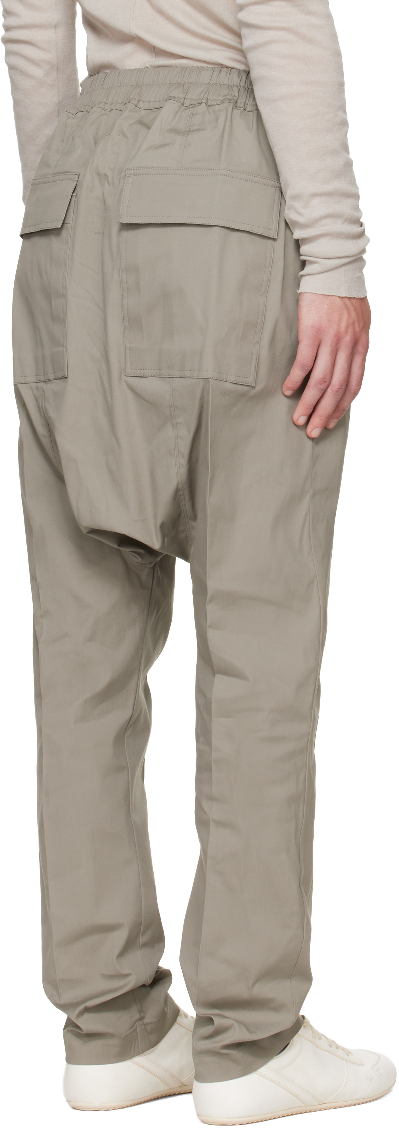 Rick Owens - Gray Tower Drawstring Long Trousers