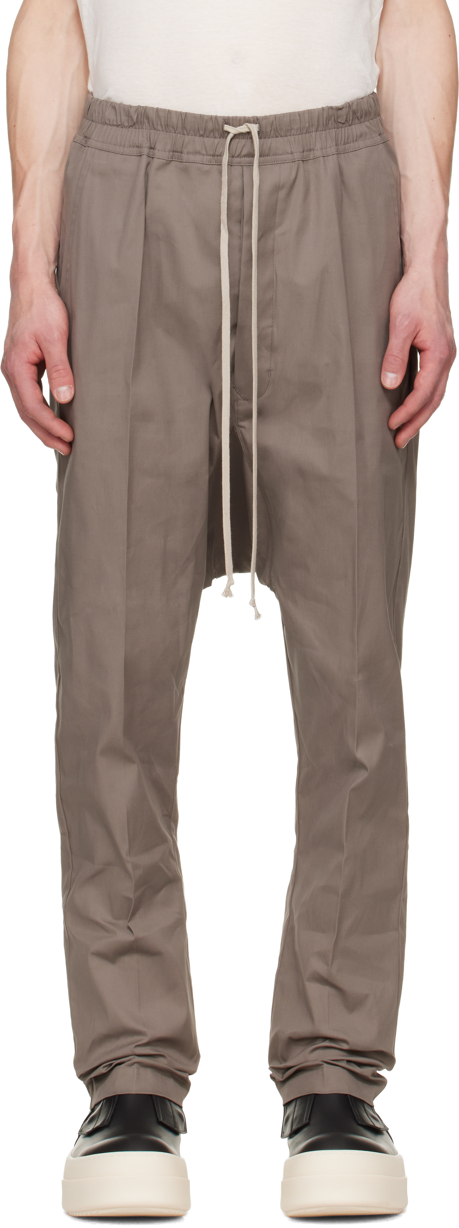 Rick Owens - グレー Tower Drawstring Long トラウザーズ