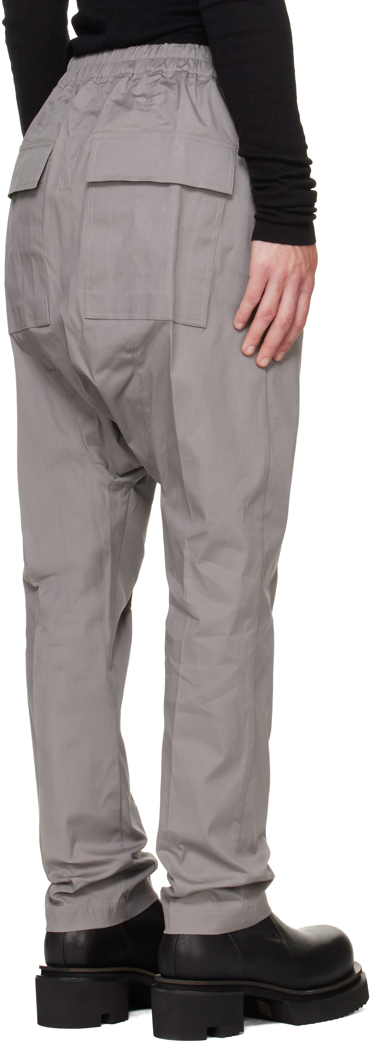 Rick Owens - グレー Tower Drawstring Long トラウザーズ