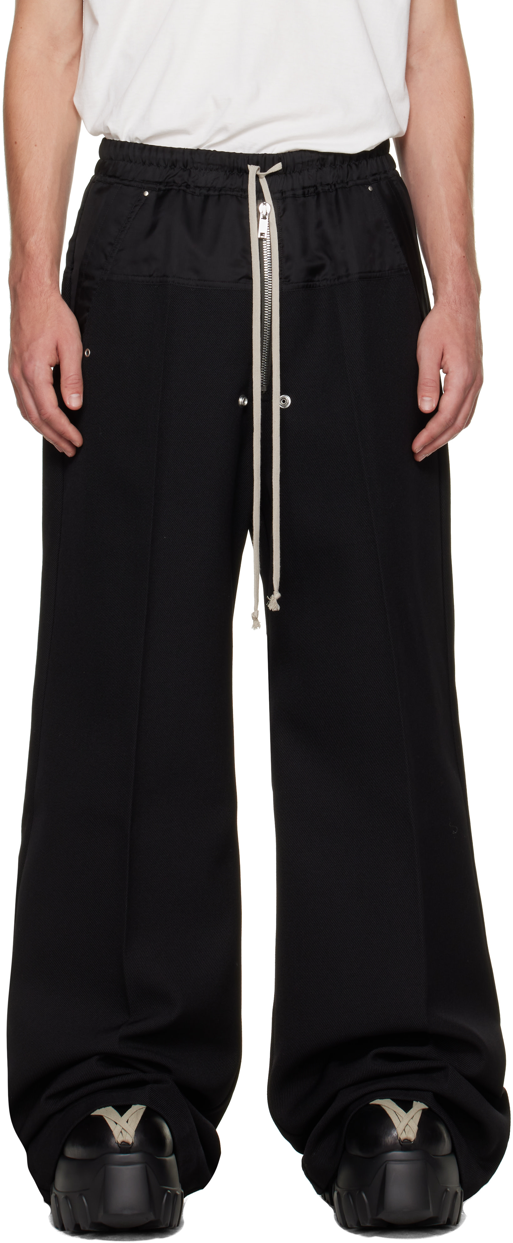 Rick Owens: Black Tower Wide Bela Trousers | SSENSE