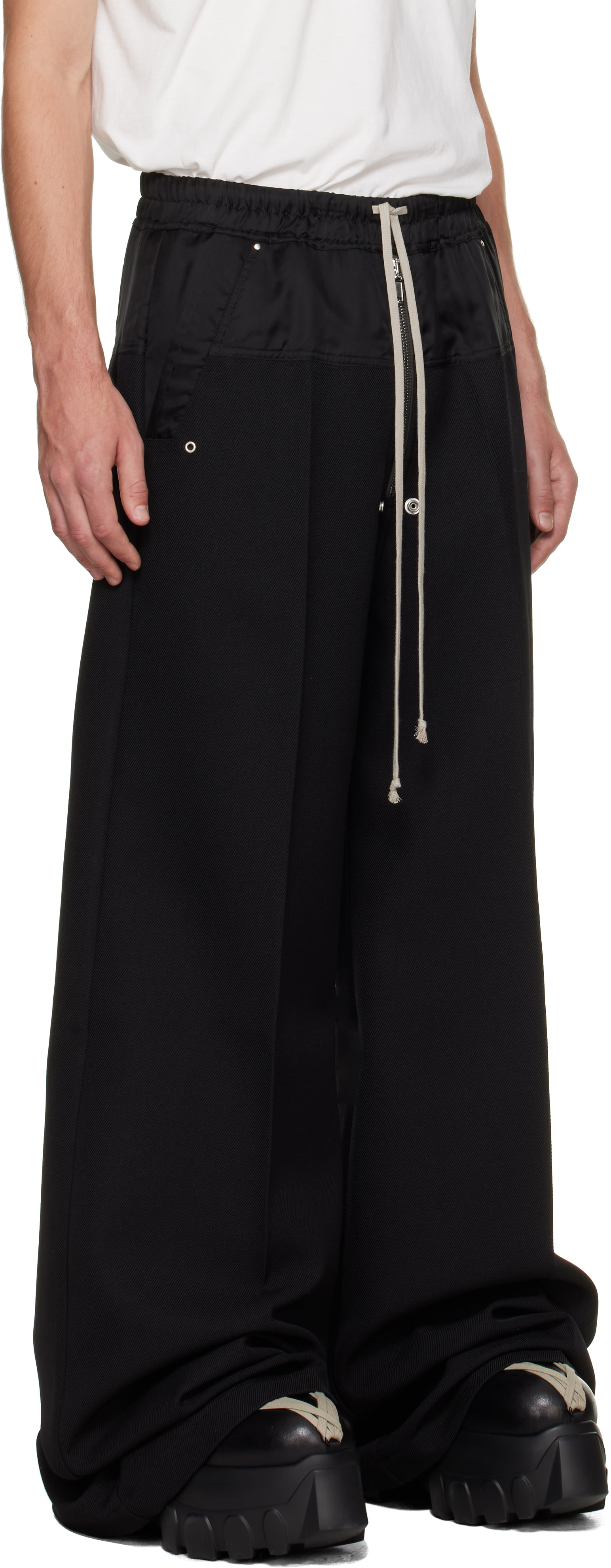 Rick Owens: Black Tower Wide Bela Trousers | SSENSE
