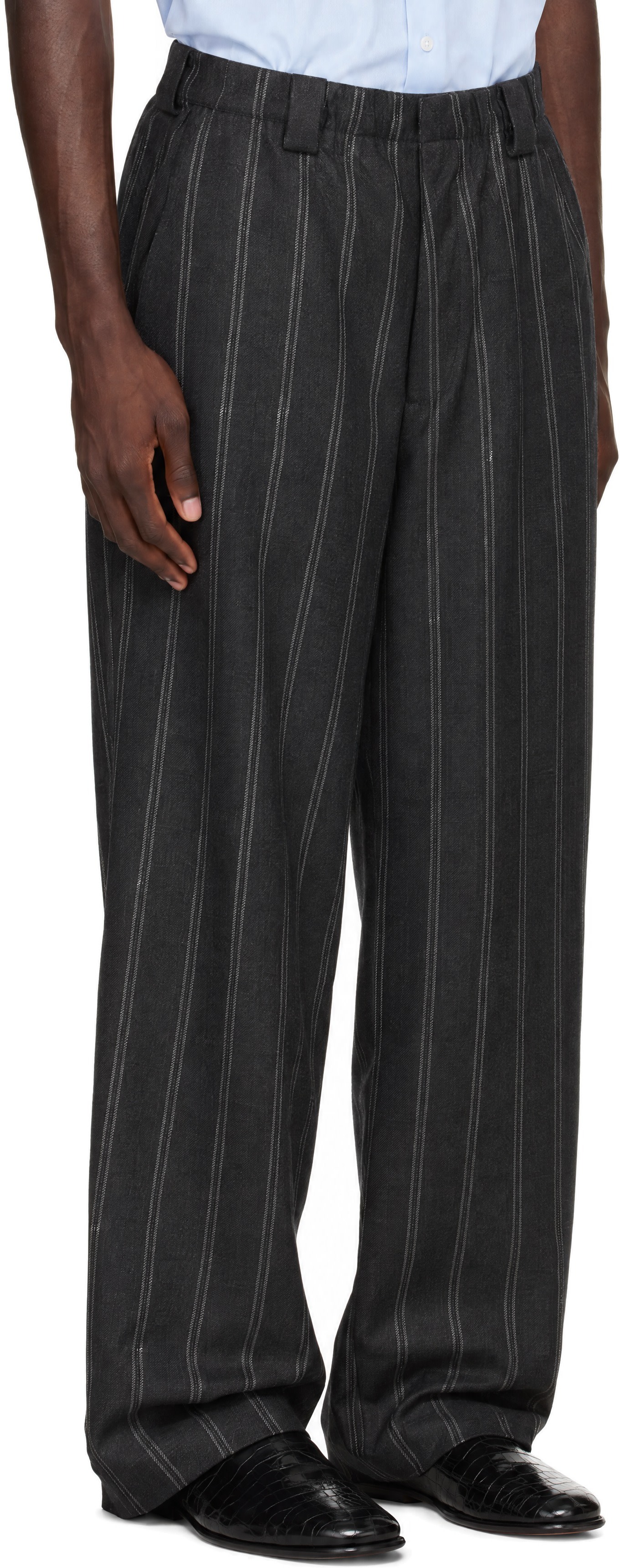 WILLY CHAVARRIA - Pantalon ample Toluca gris
