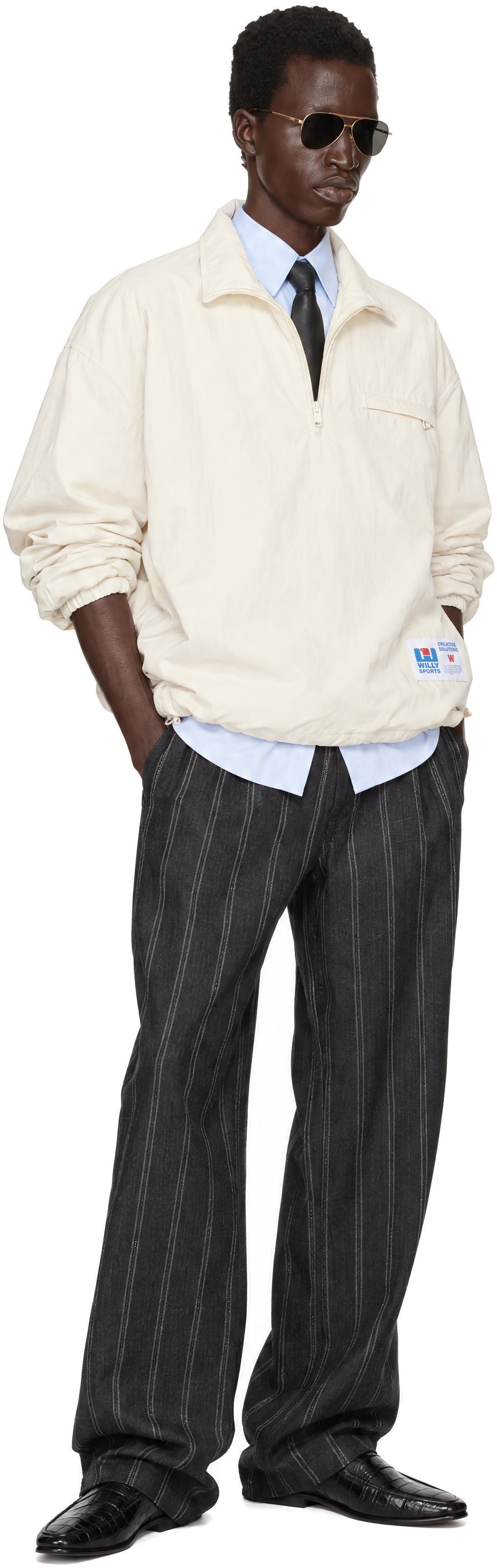 WILLY CHAVARRIA - Pantalon ample Toluca gris