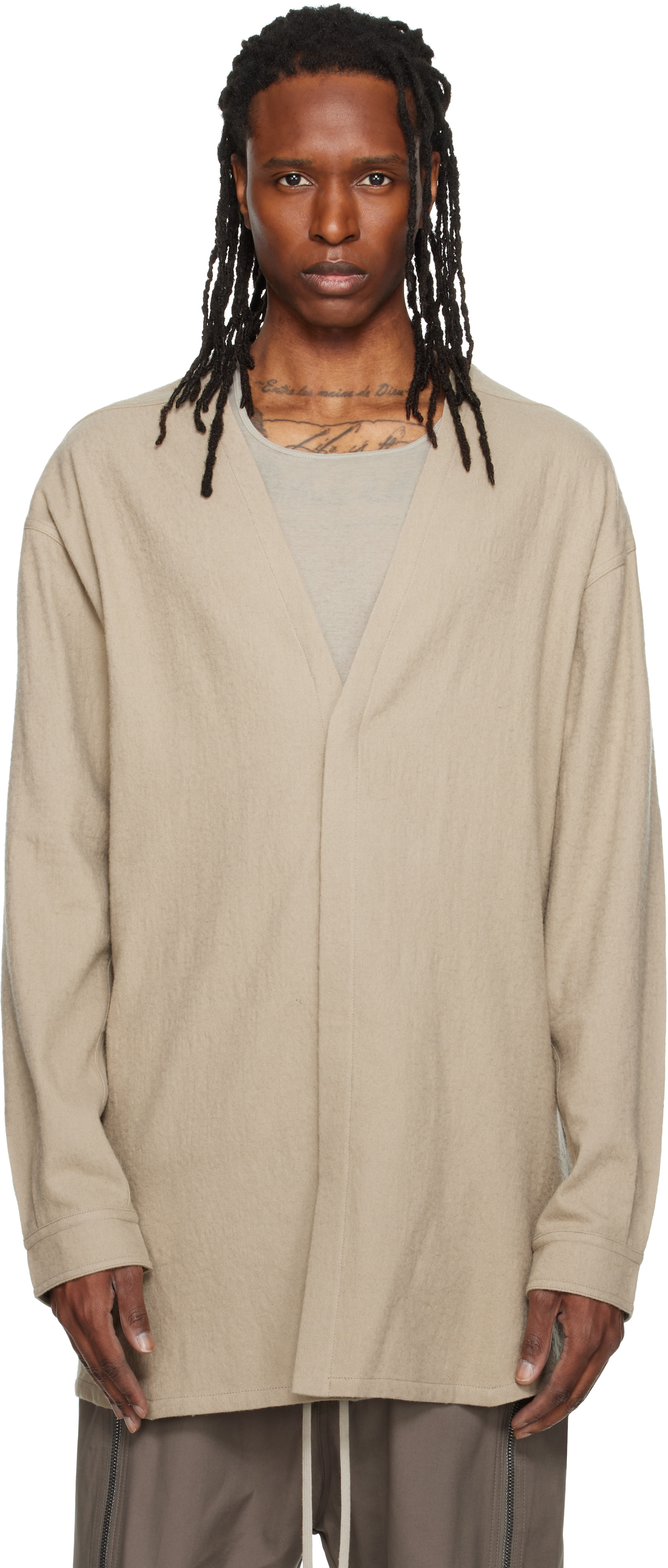 Rick Owens: Off-White Tower Concordian Shirt | SSENSE Canada