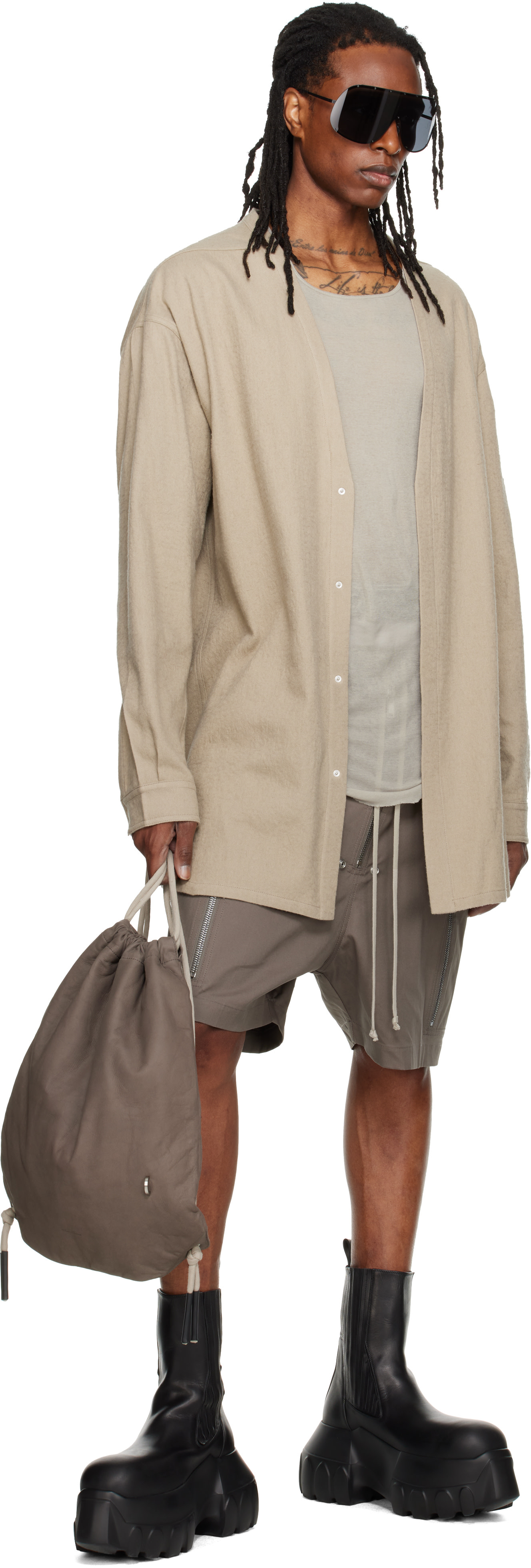 Rick Owens - 오프 화이트 타워 콘코르디안 셔츠