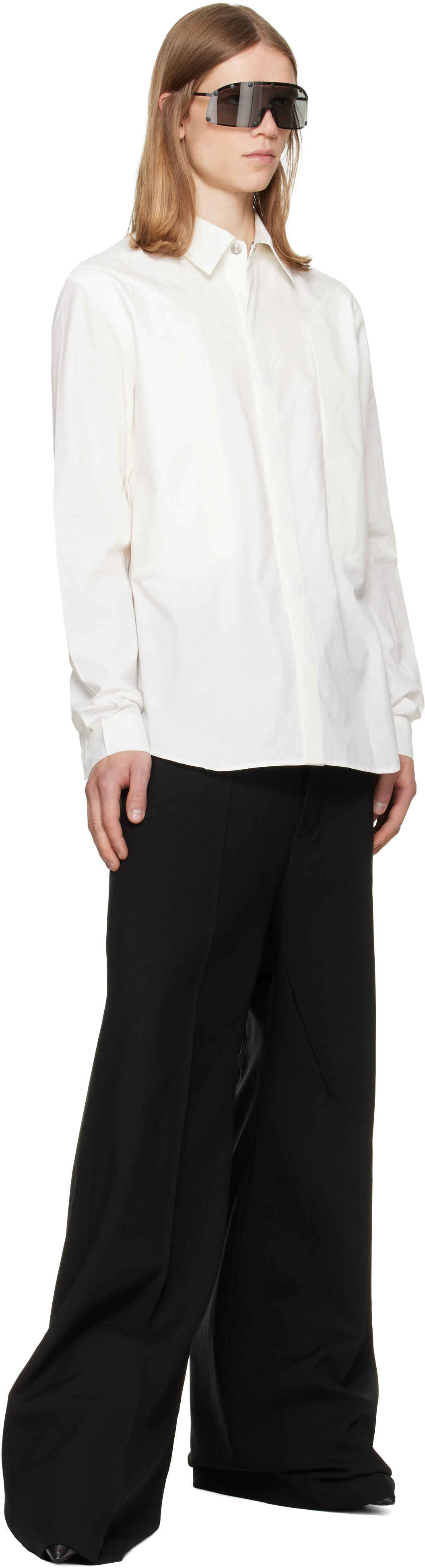 Rick Owens: Off-White Tower Fogpocket Overshirt | SSENSE
