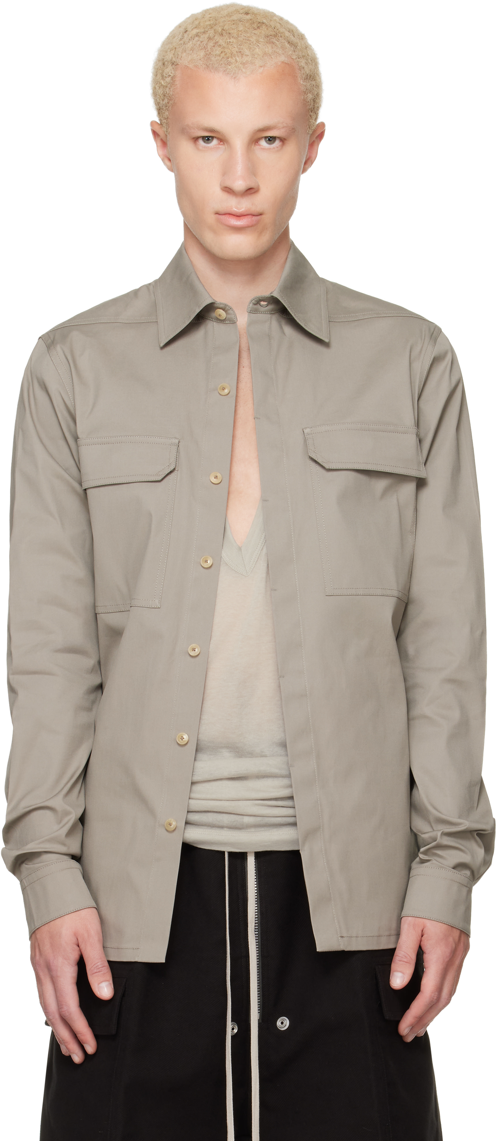 Rick Owens - Gray Tower Work Shirt