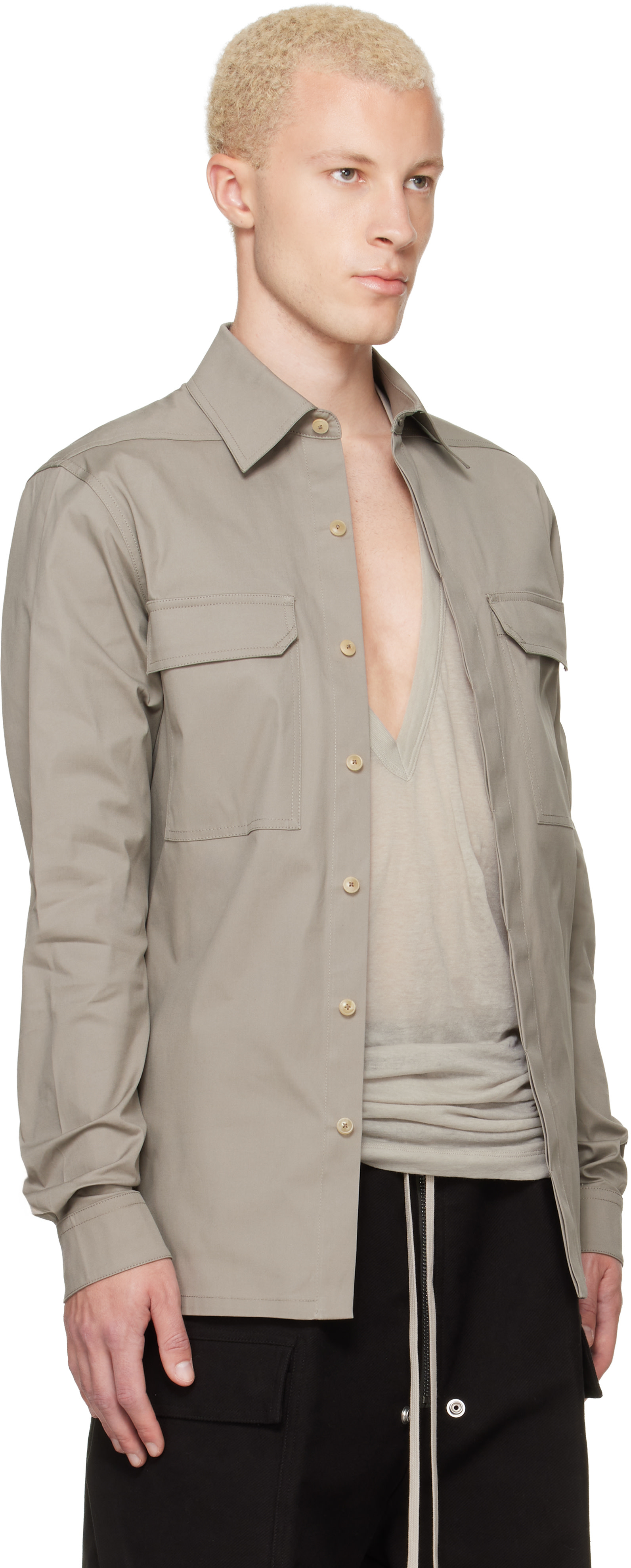 Rick Owens - Gray Tower Work Shirt