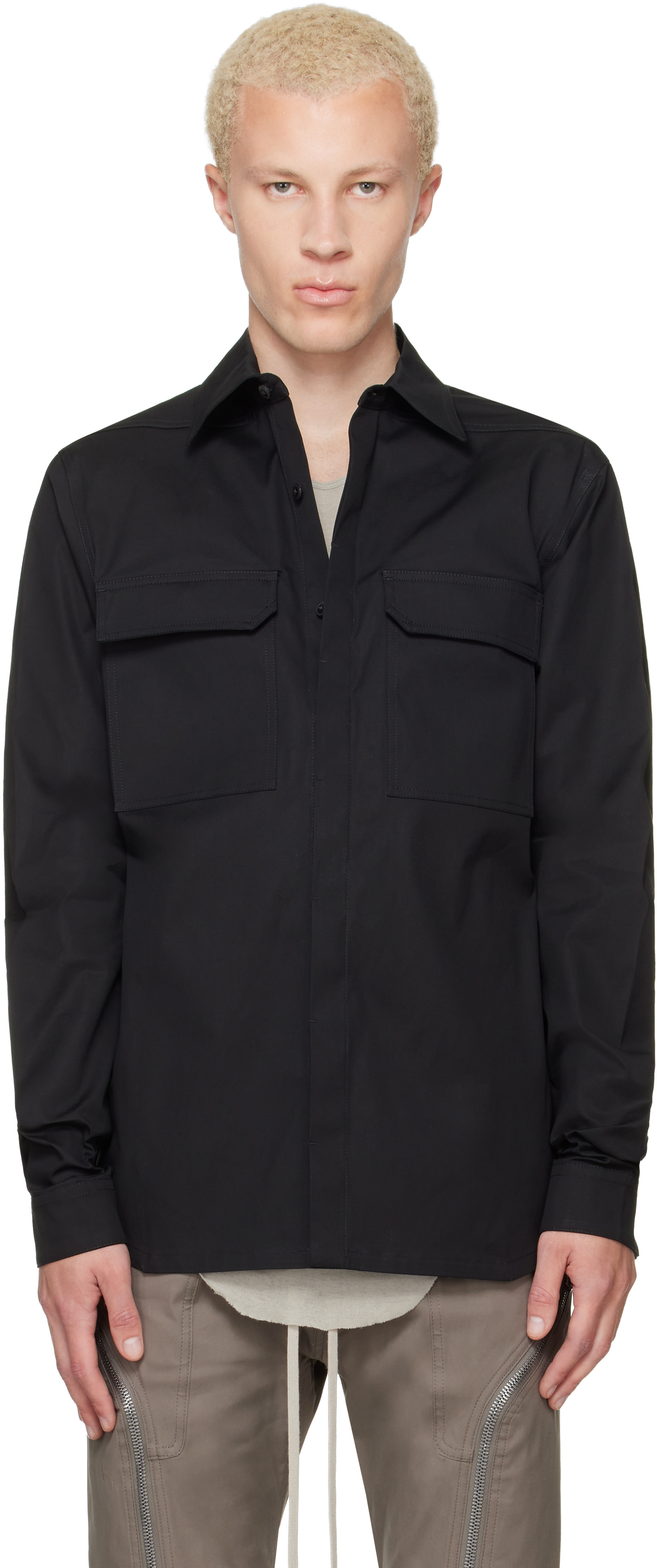 Rick Owens - 블랙 타워 워크 셔츠