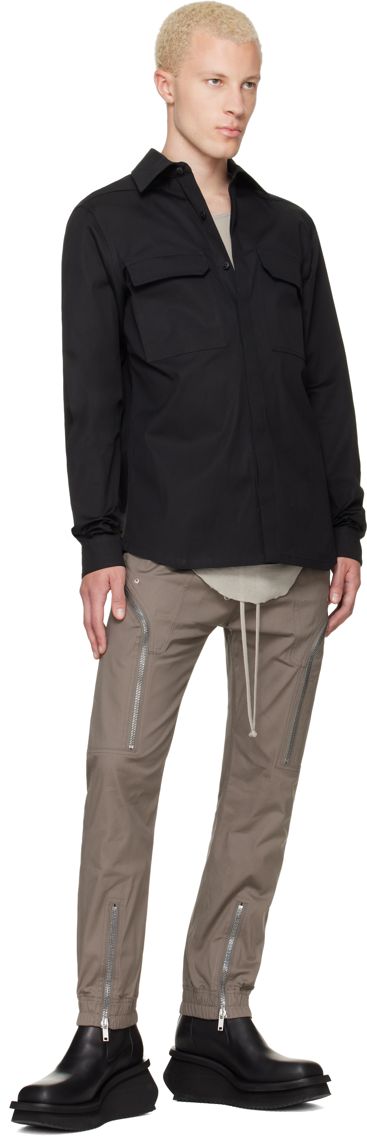 Rick Owens - 블랙 타워 워크 셔츠