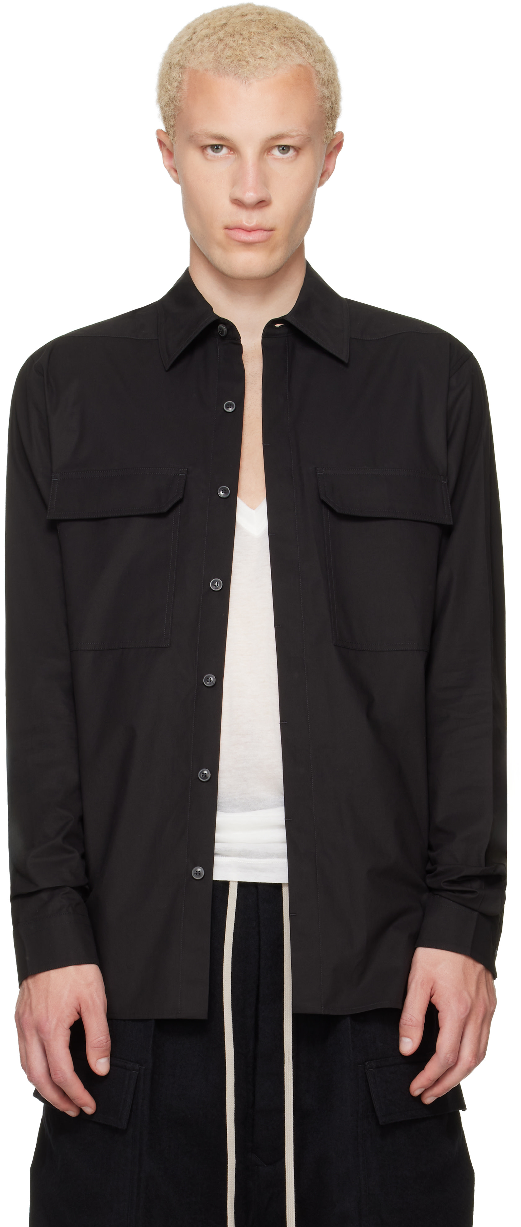 Rick Owens - 블랙 타워 워크 셔츠