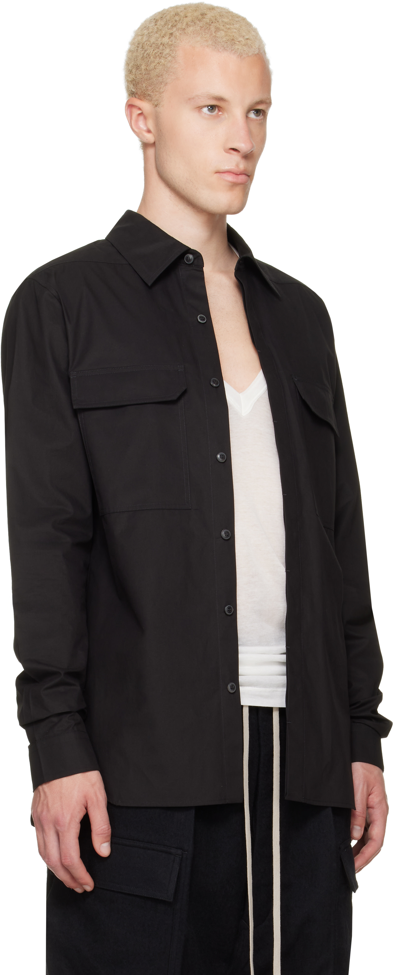 Rick Owens - 블랙 타워 워크 셔츠