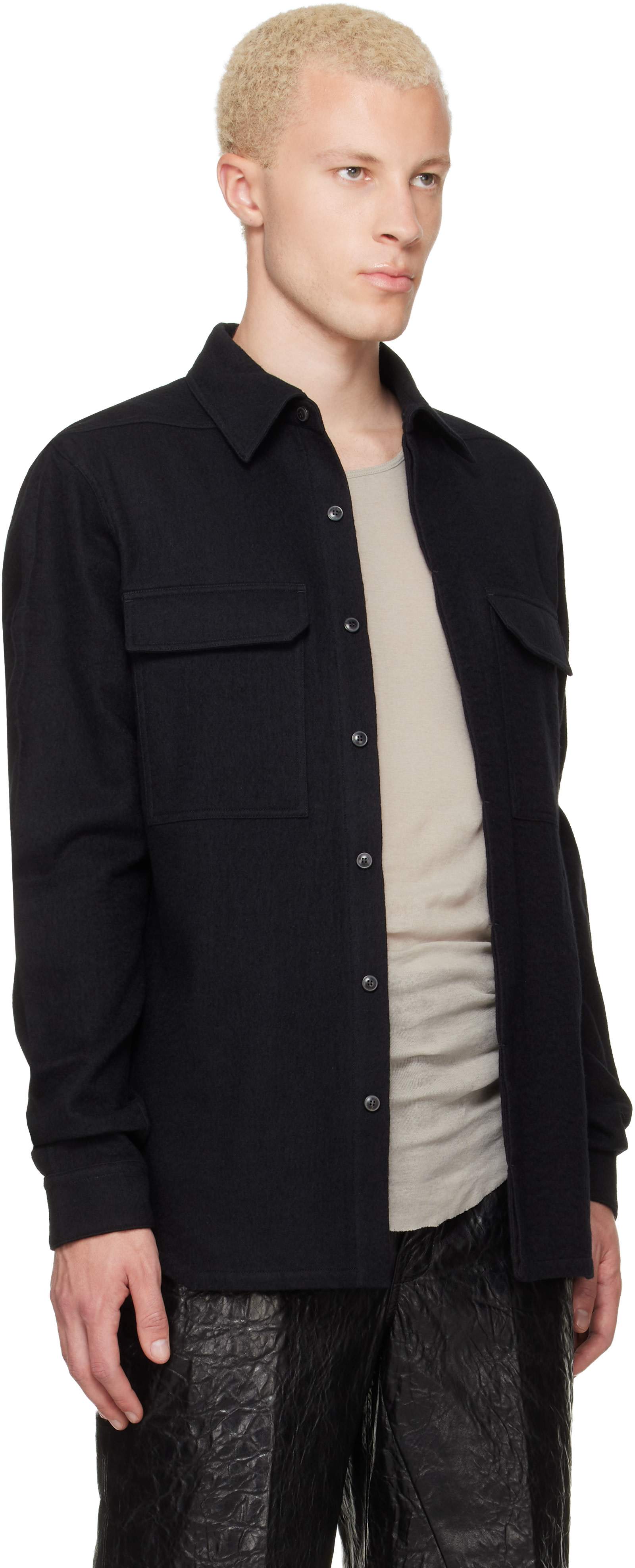 Rick Owens - 블랙 타워 워크 셔츠