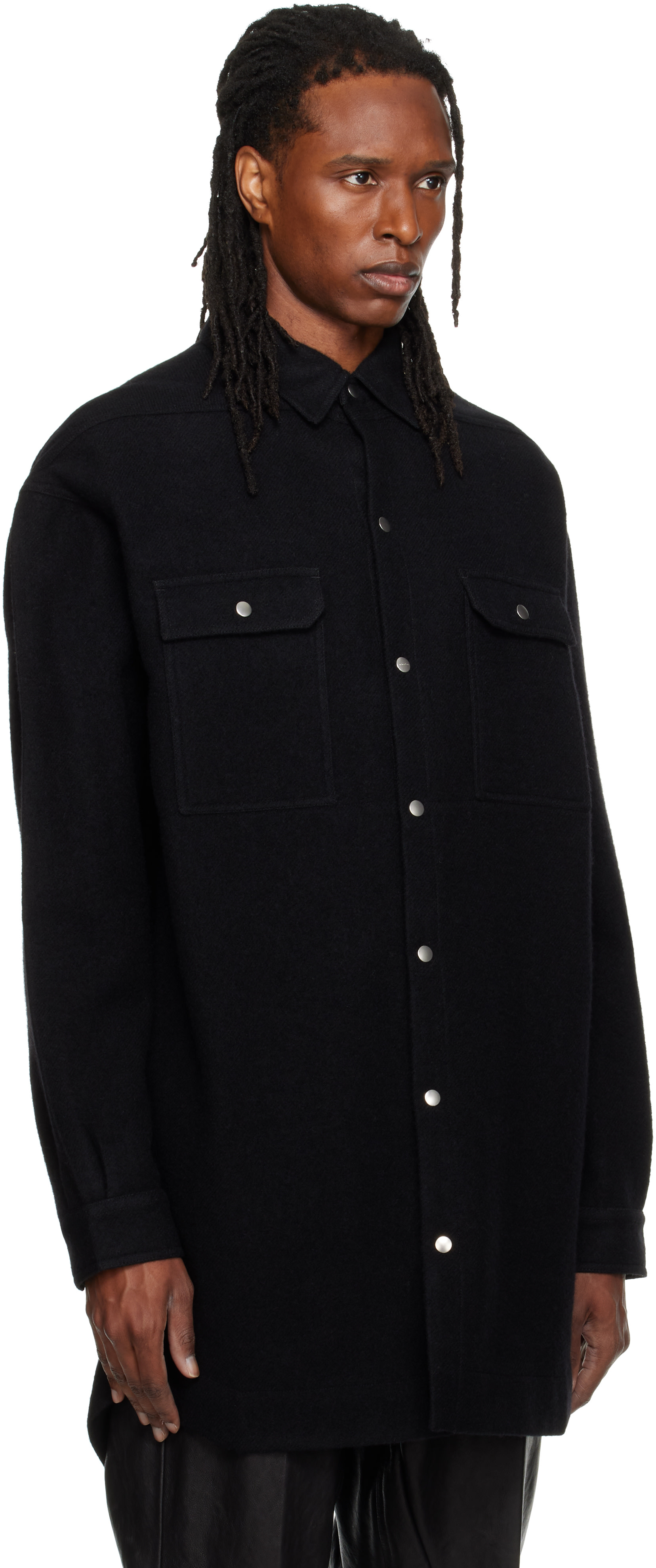 Rick Owens - Black Tower Oversized Overshirt