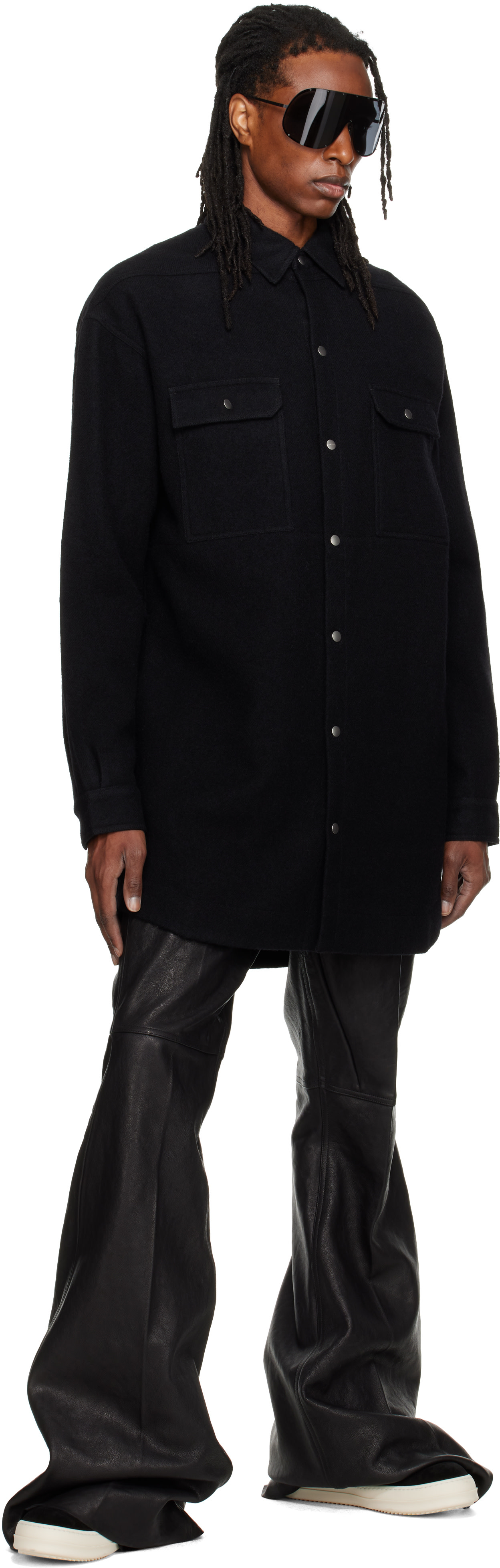 Rick Owens - Black Tower Oversized Overshirt