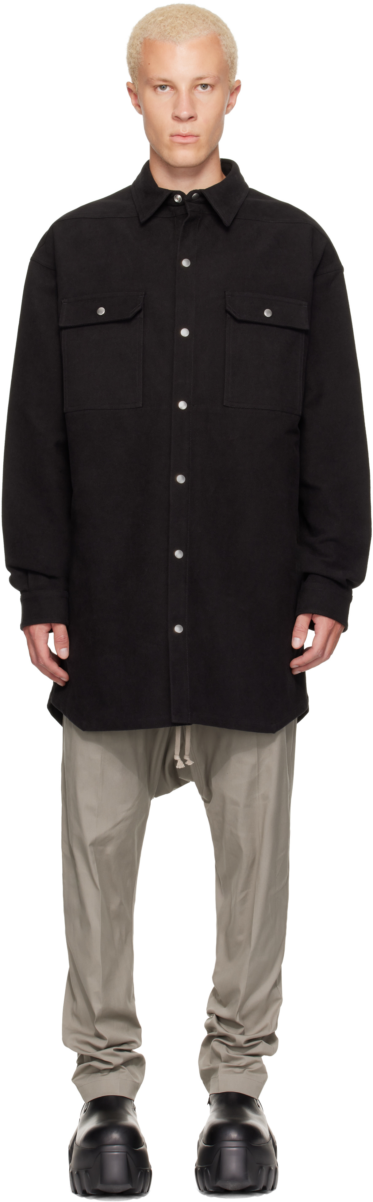 Rick Owens - Black Tower Oversized Outershirt