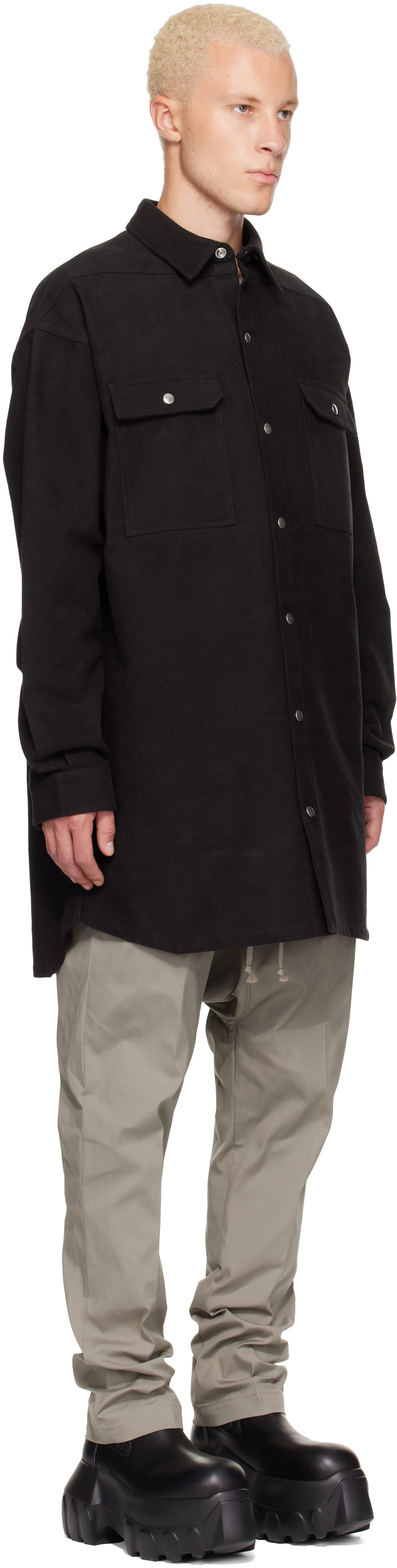 Rick Owens - Black Tower Oversized Outershirt