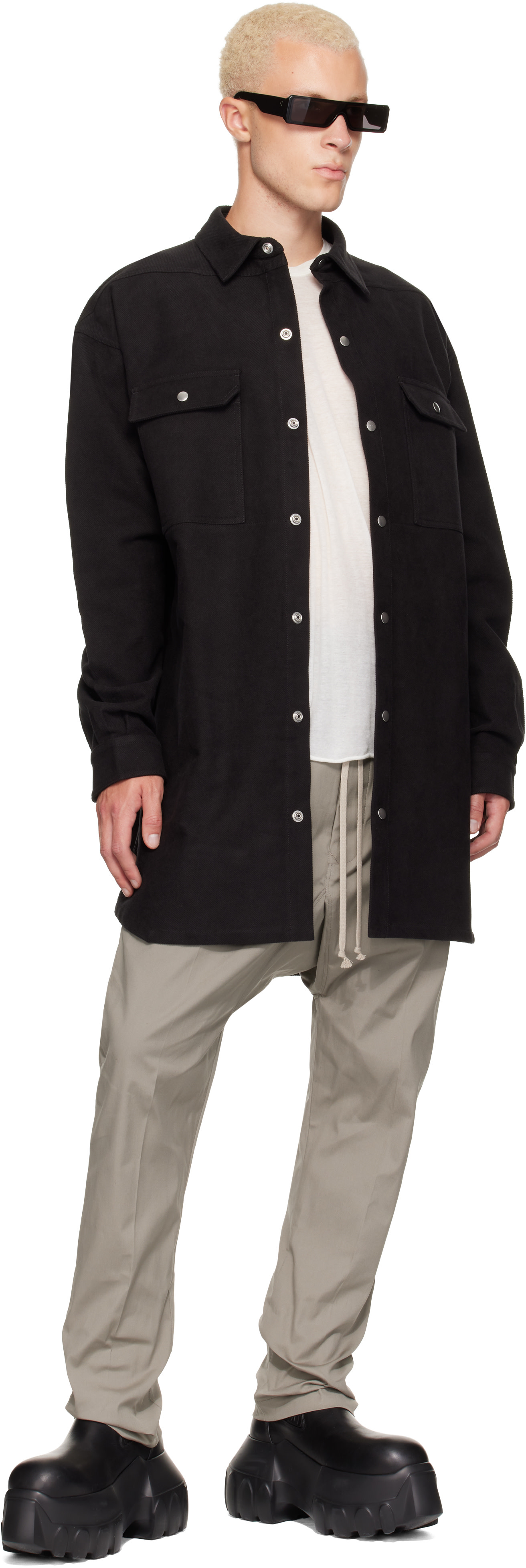 Rick Owens - Black Tower Oversized Outershirt