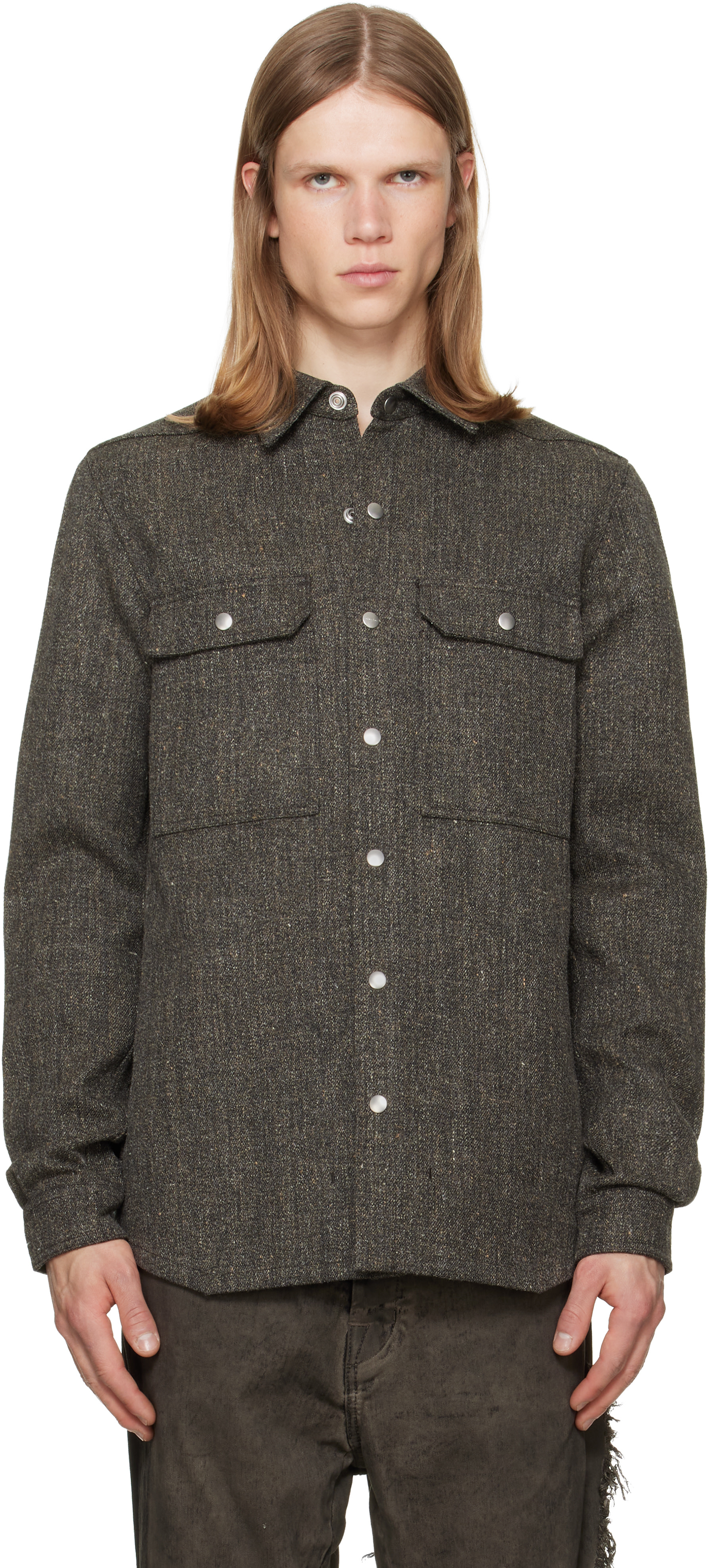 Rick Owens - Gray Tower Overshirt
