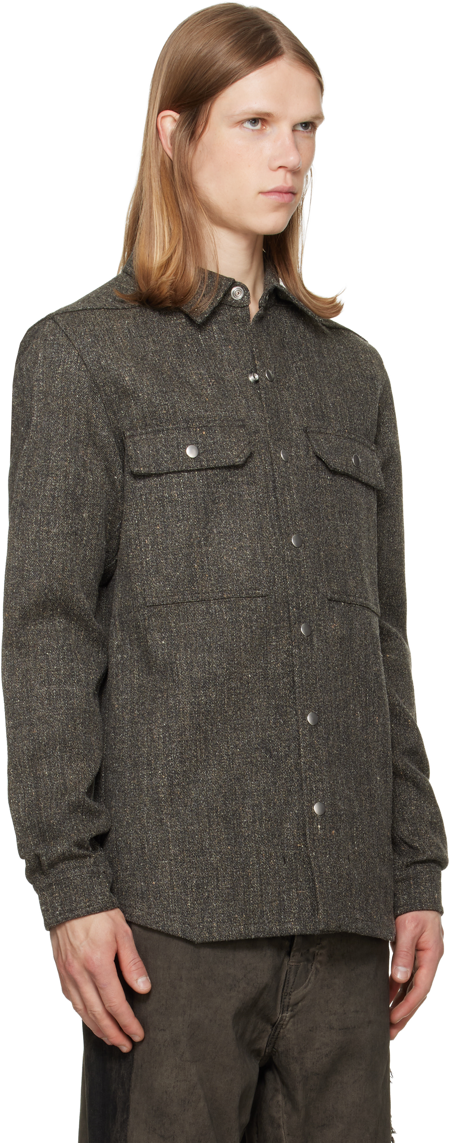 Rick Owens - Gray Tower Overshirt