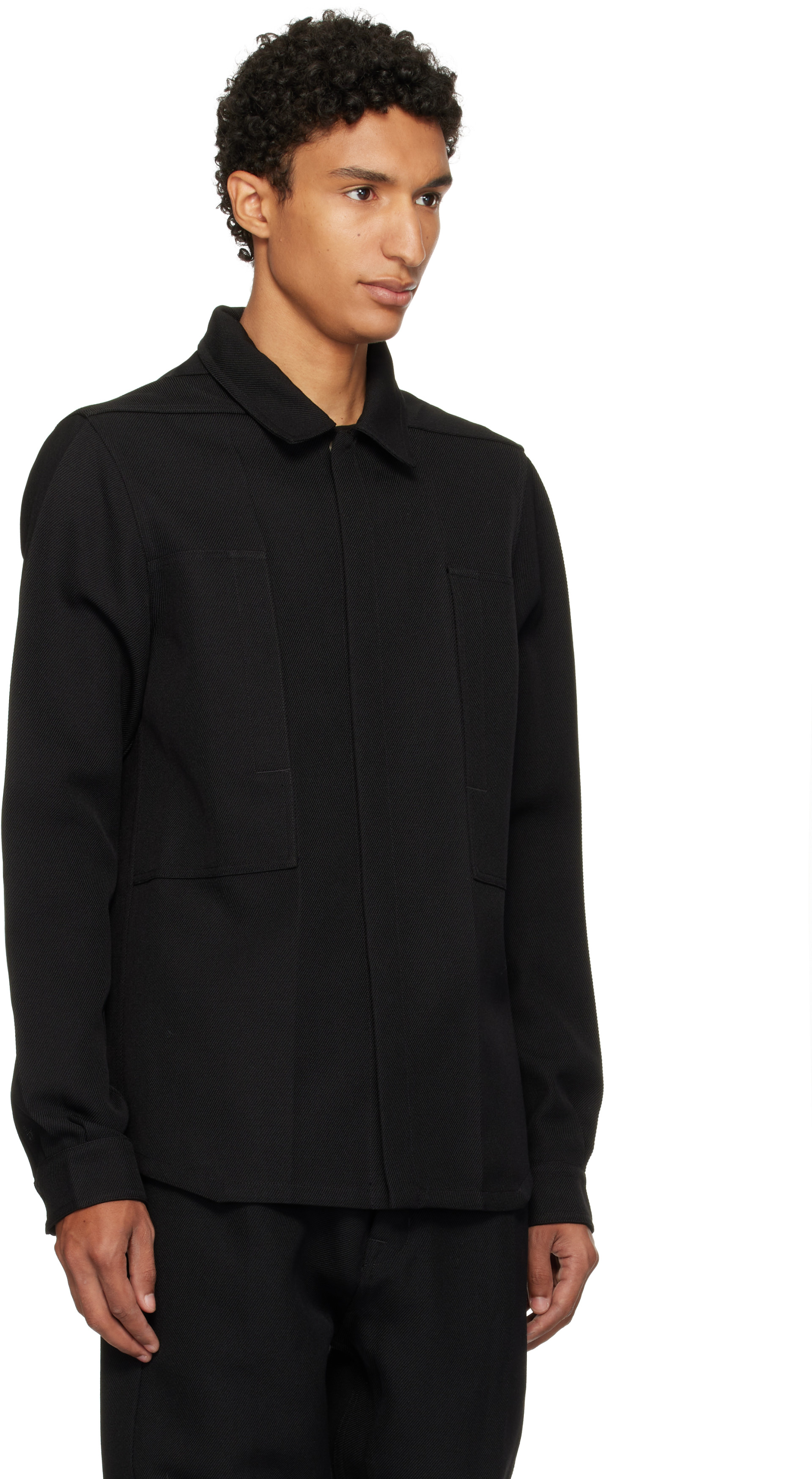 Rick Owens - Black Tower Outershirt Jacket