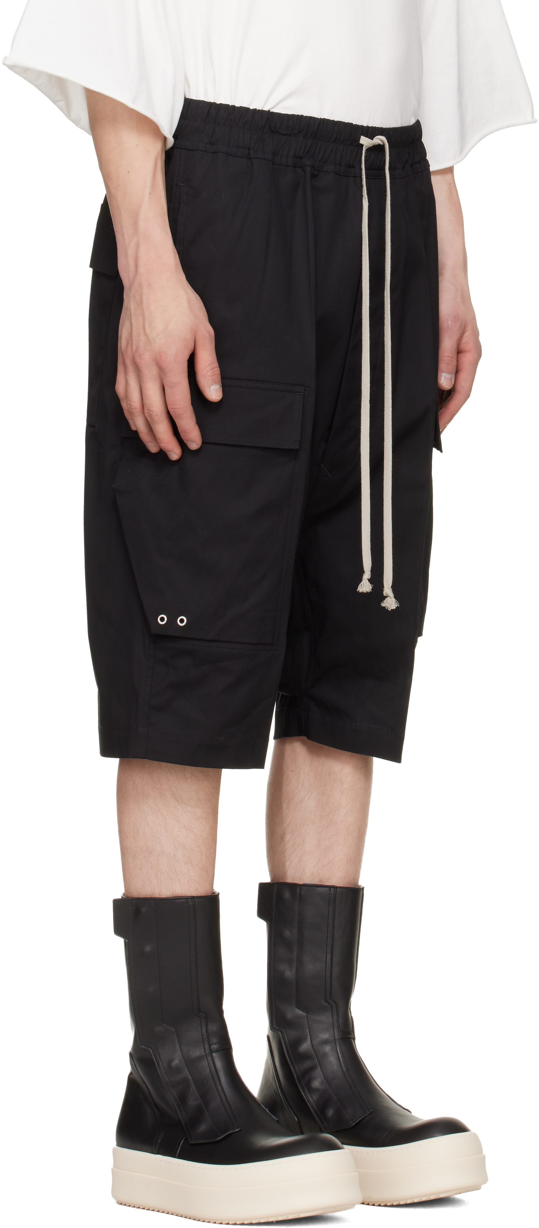 Rick Owens - ブラック Tower Pods カーゴショートパンツ