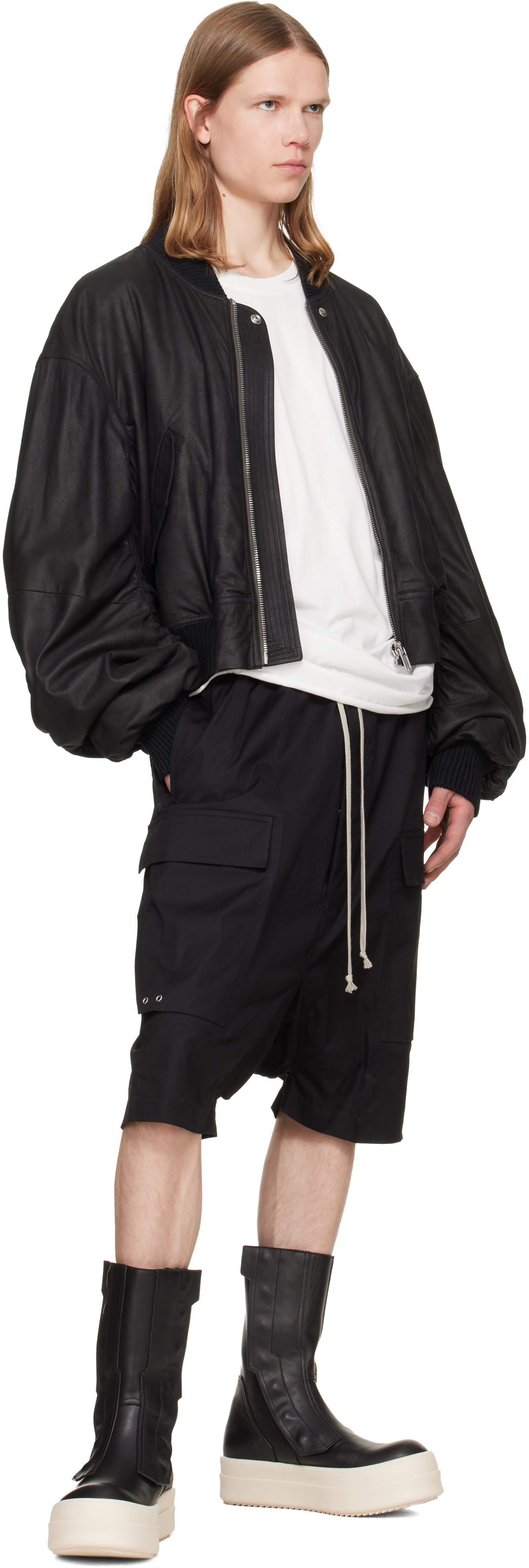Rick Owens - ブラック Tower Pods カーゴショートパンツ